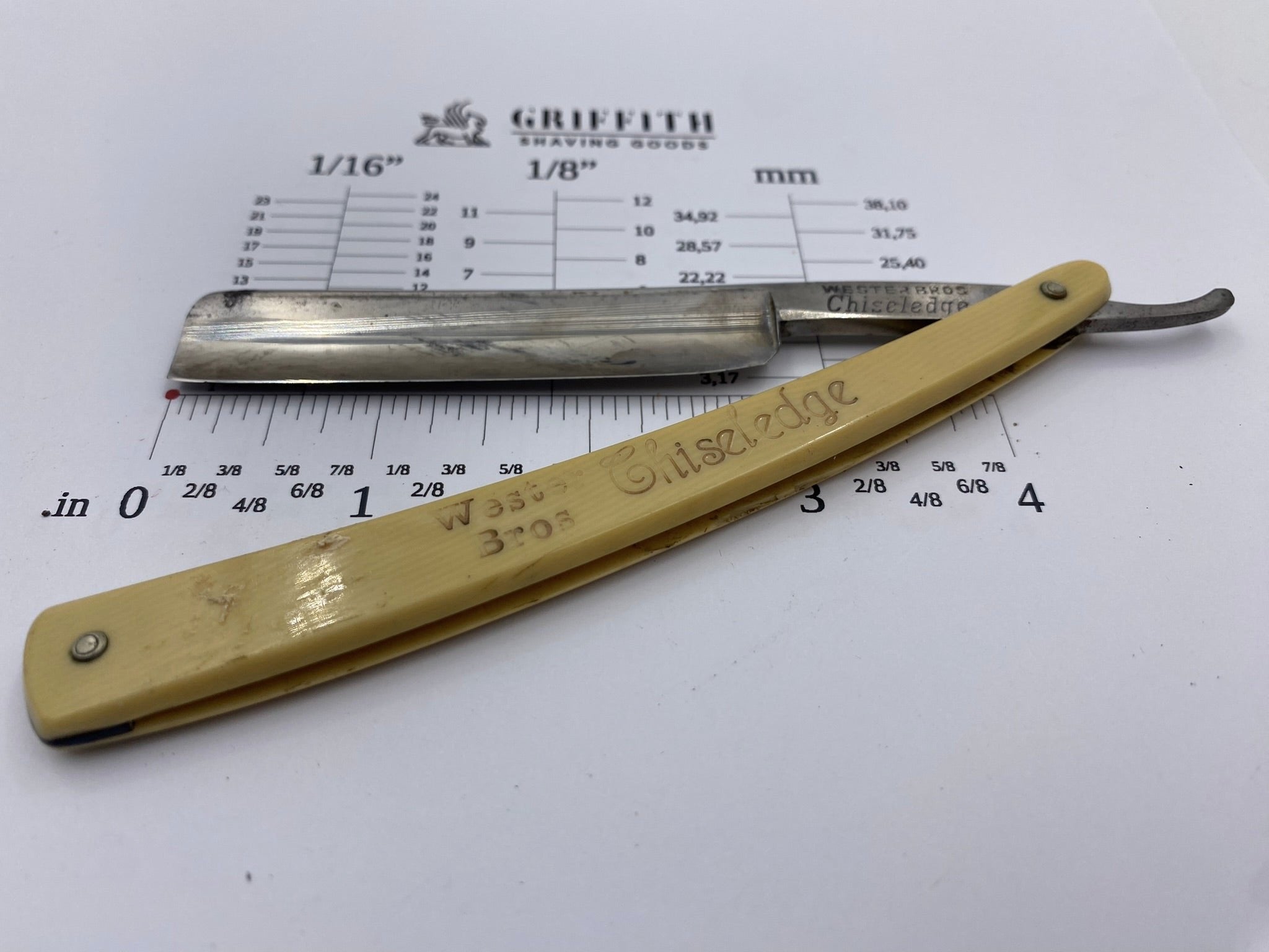 Vintage Wester Bros. German Straight Razor for Restoration