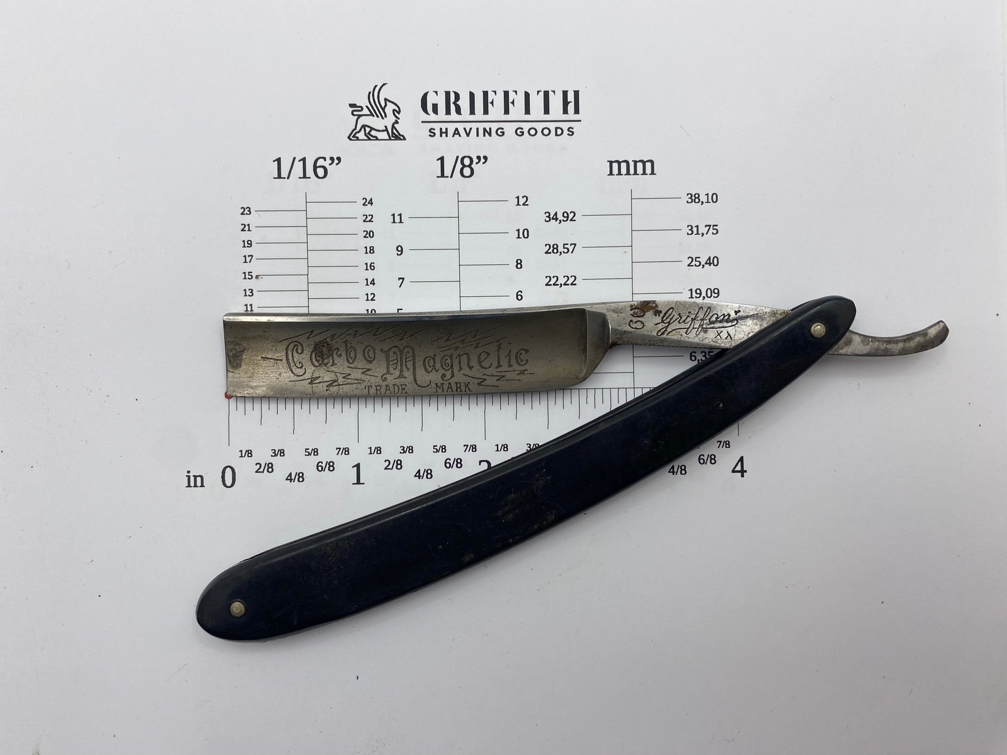 Vintage Griffon Carbo-Magnetic German Straight Razor for Restoration