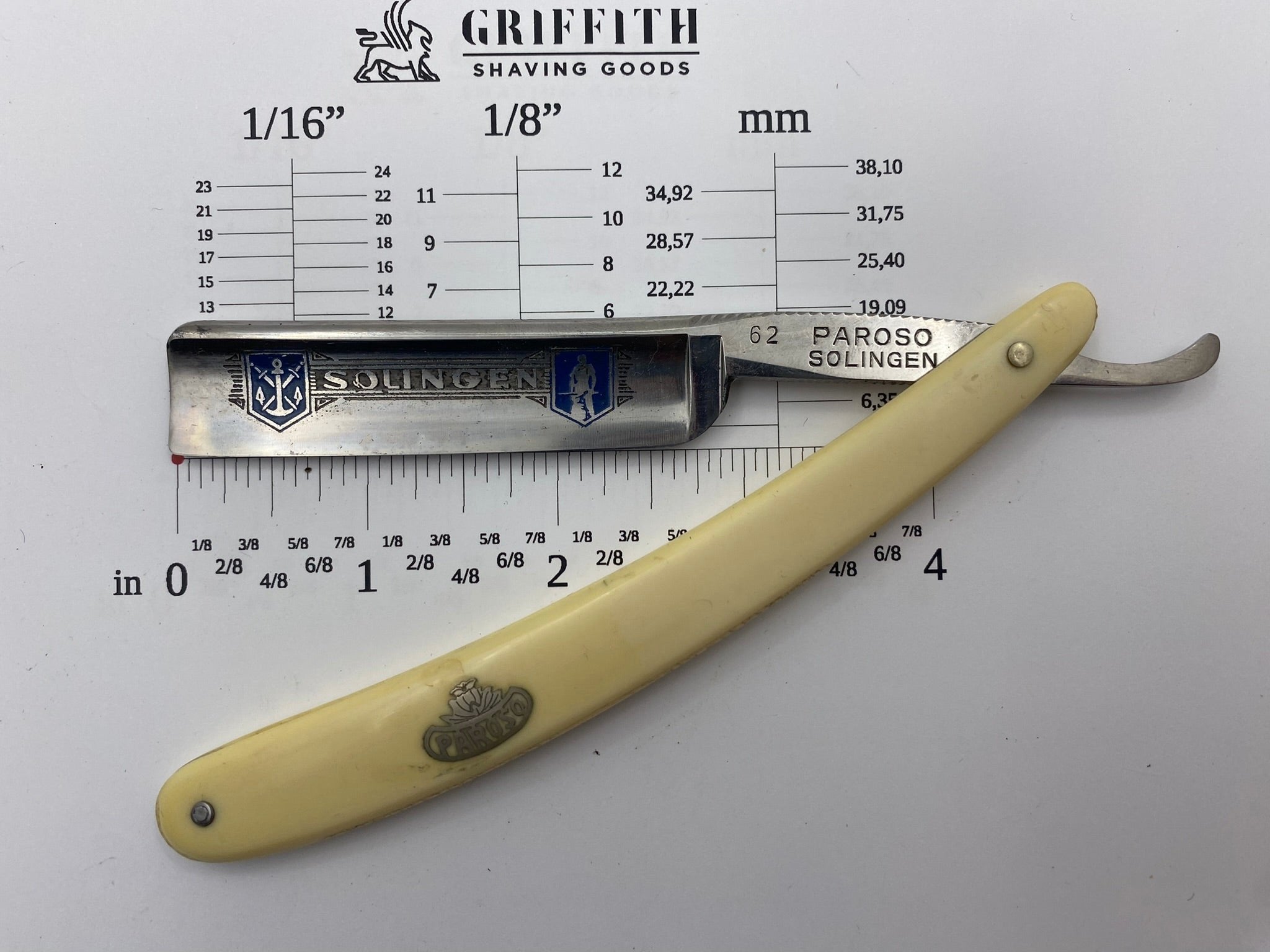 Vintage Paroso German Straight Razor for Restoration