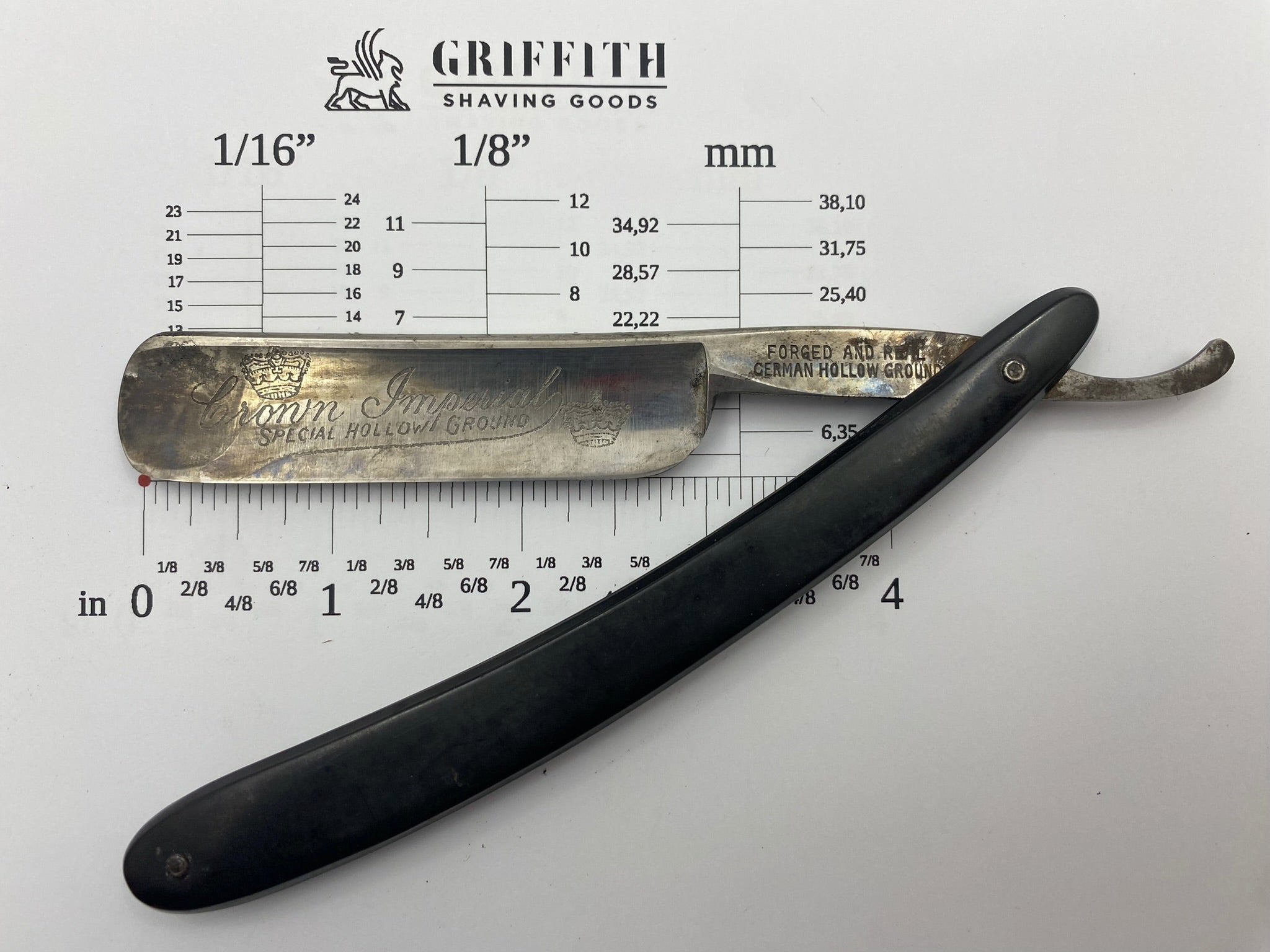 Vintage Crown Imperial German Straight Razor for Restoration