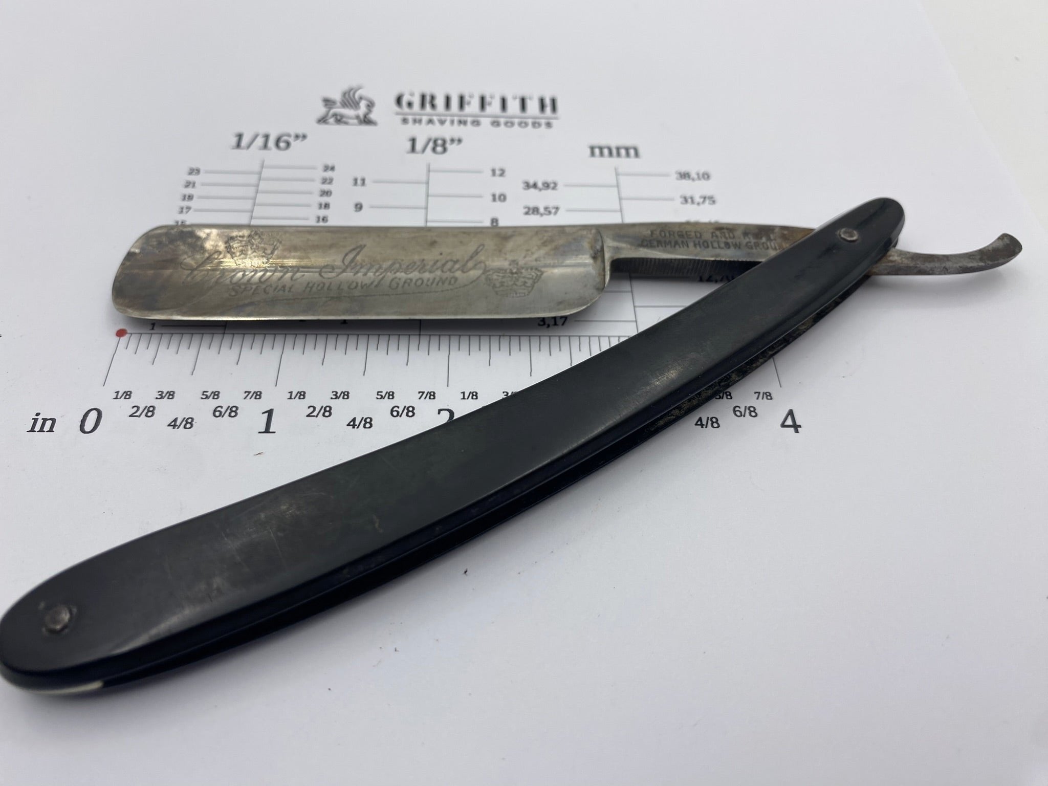 Vintage Crown Imperial German Straight Razor for Restoration