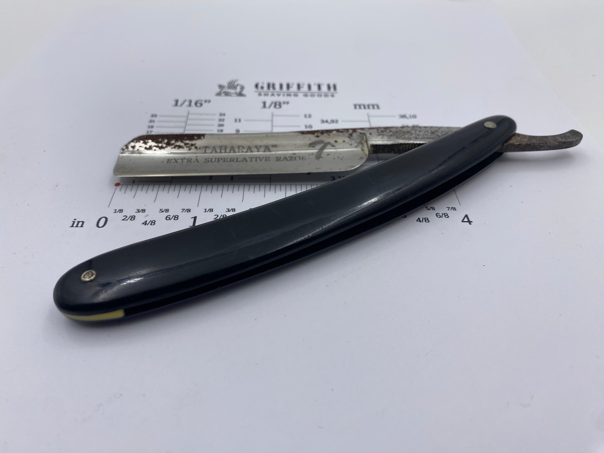 Vintage Taharaya Japanese Straight Razor for Restoration