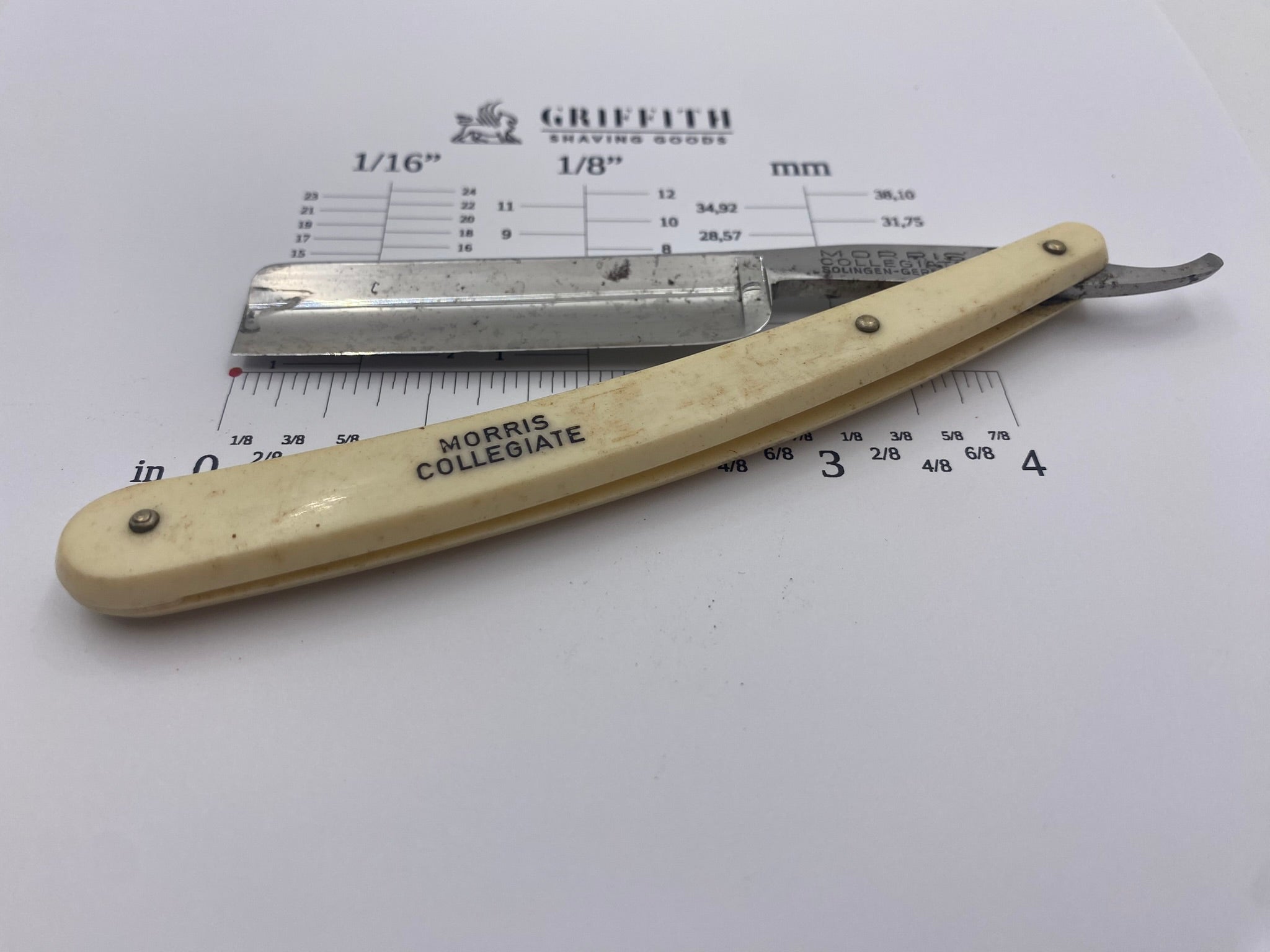 Vintage Morris Collegiate German Straight Razor for Restoration