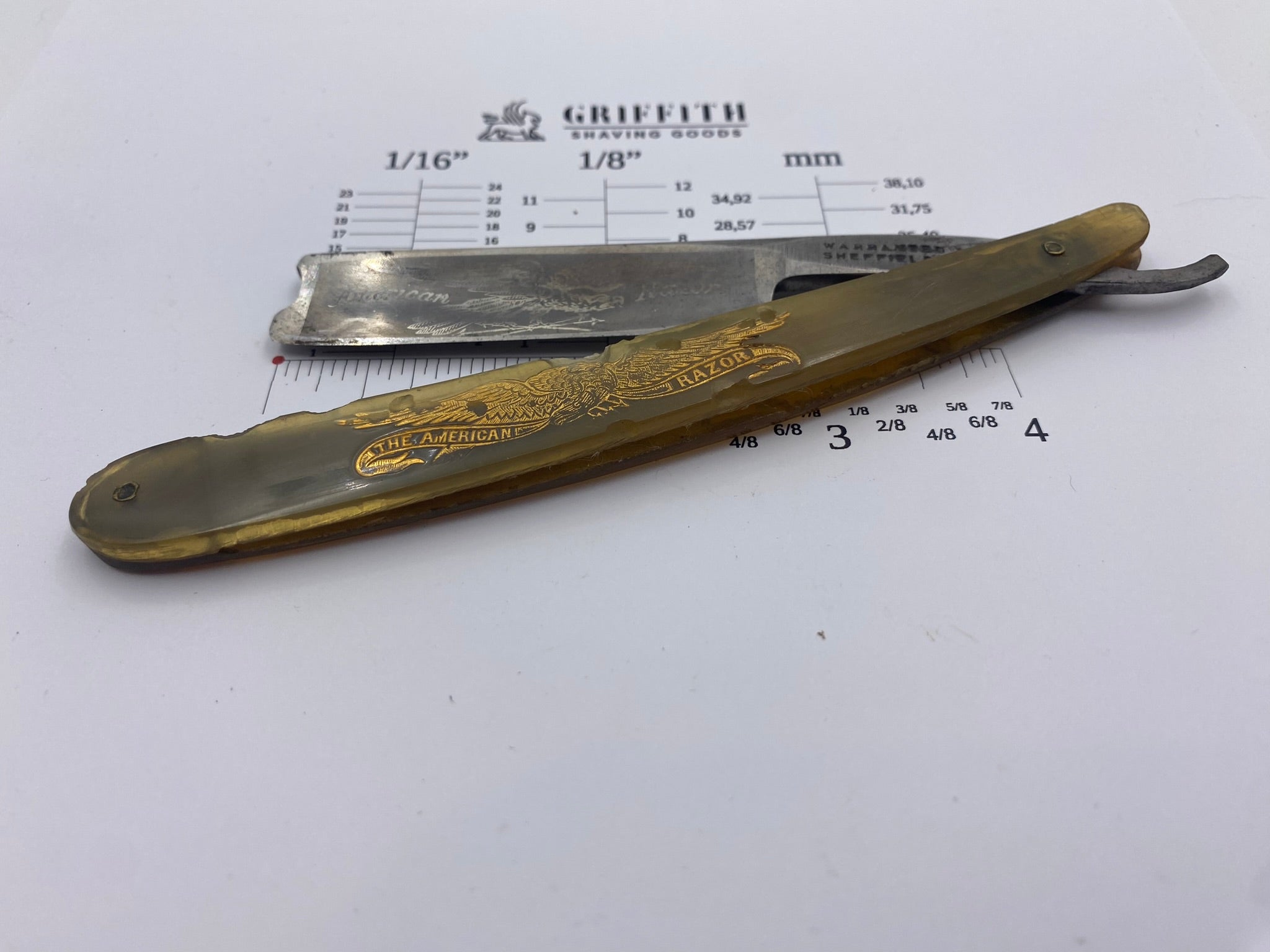 Vintage Warranted Sheffield "American Razor" English Straight Razor for Restoration