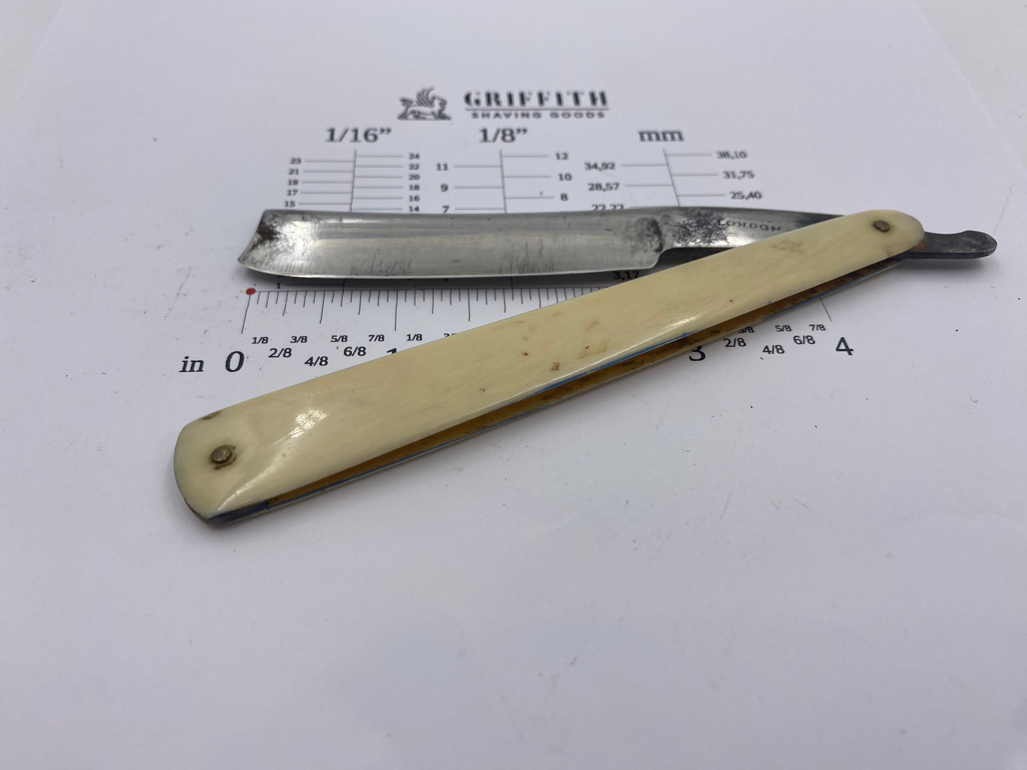 Vintage London Stubtail English Straight Razor for Restoration