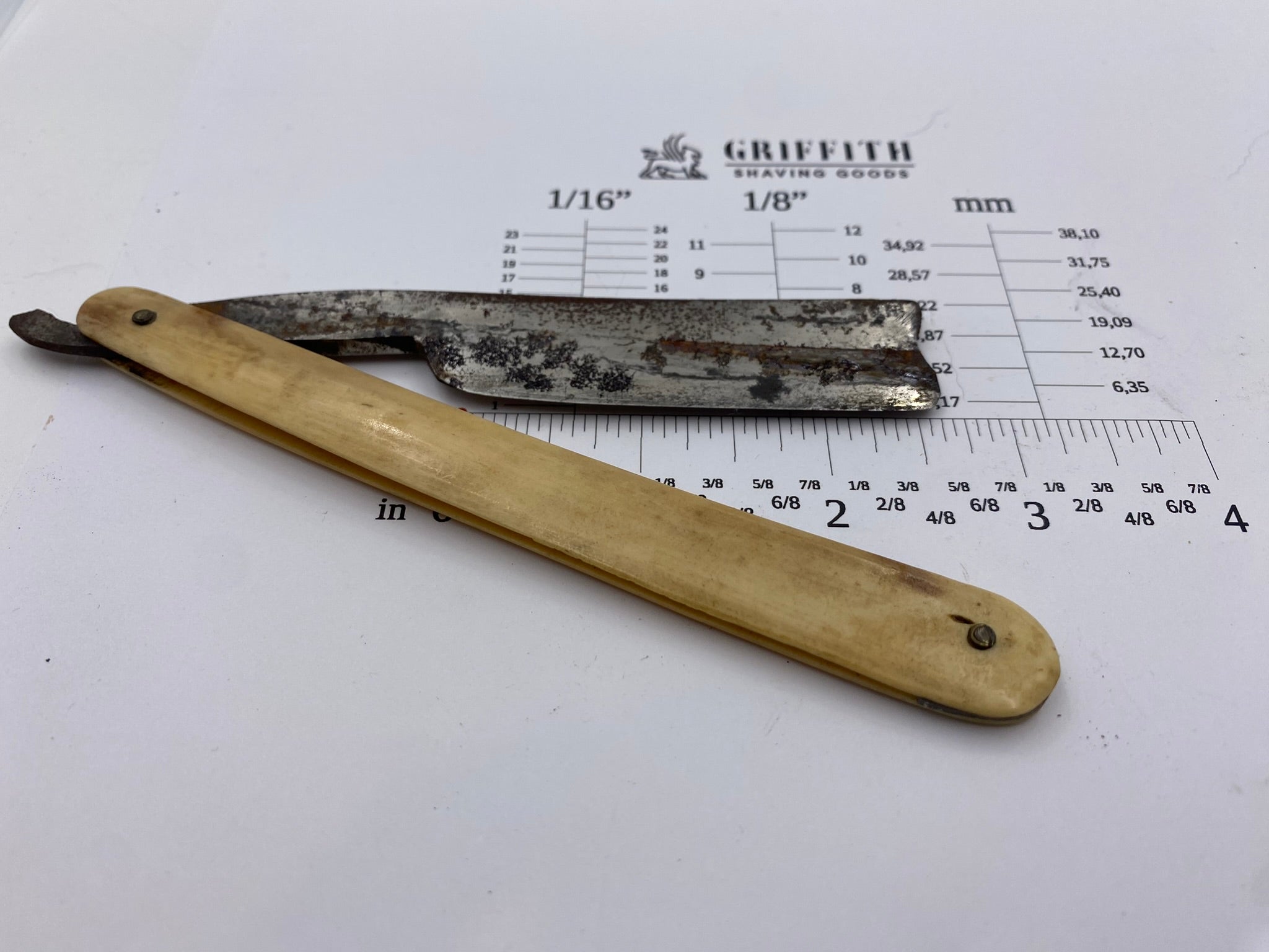 Vintage York Cutlery English Straight Razor for Restoration