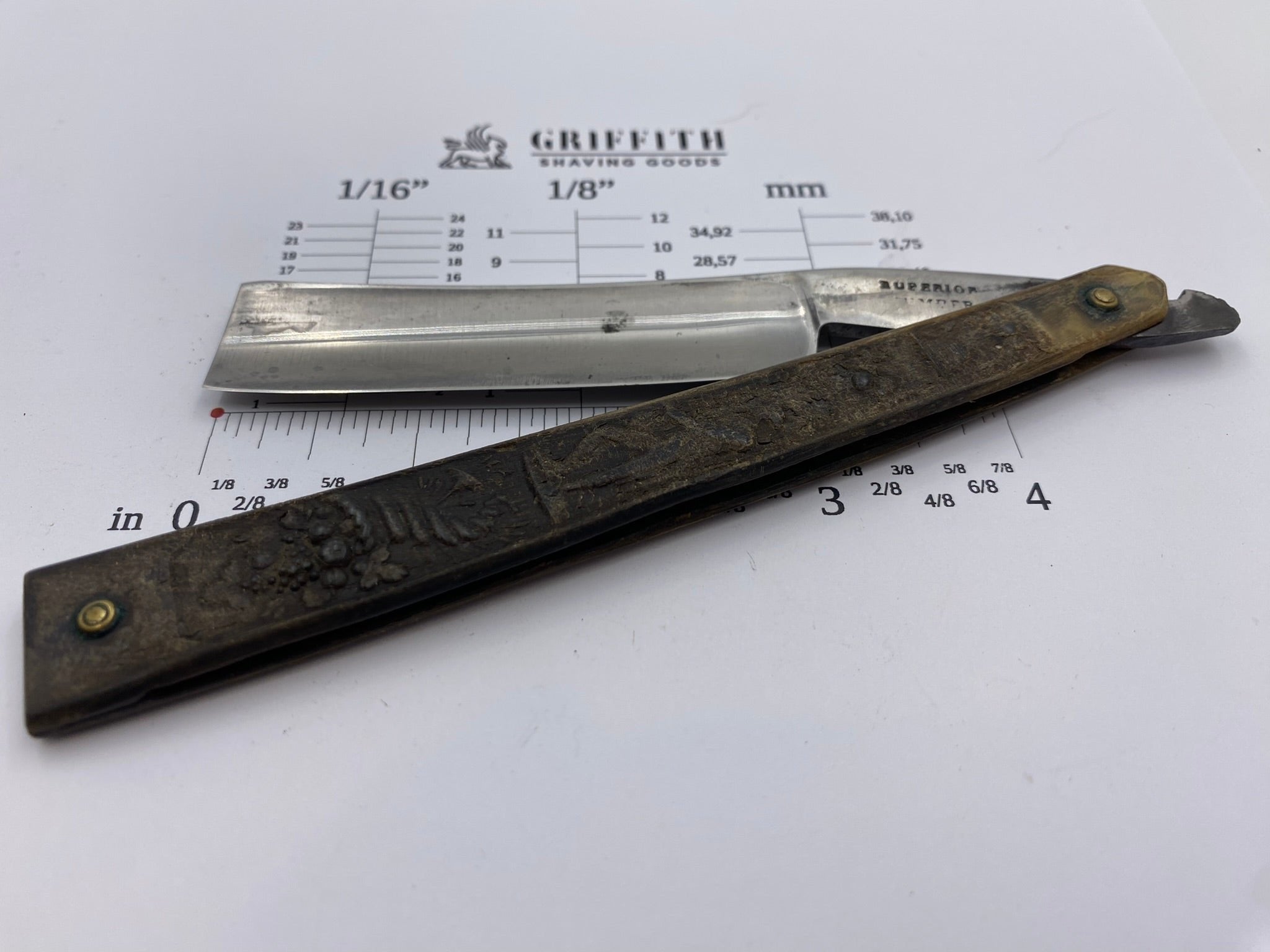 Vintage Superior Temper Stubtail English Straight Razor for Restoration