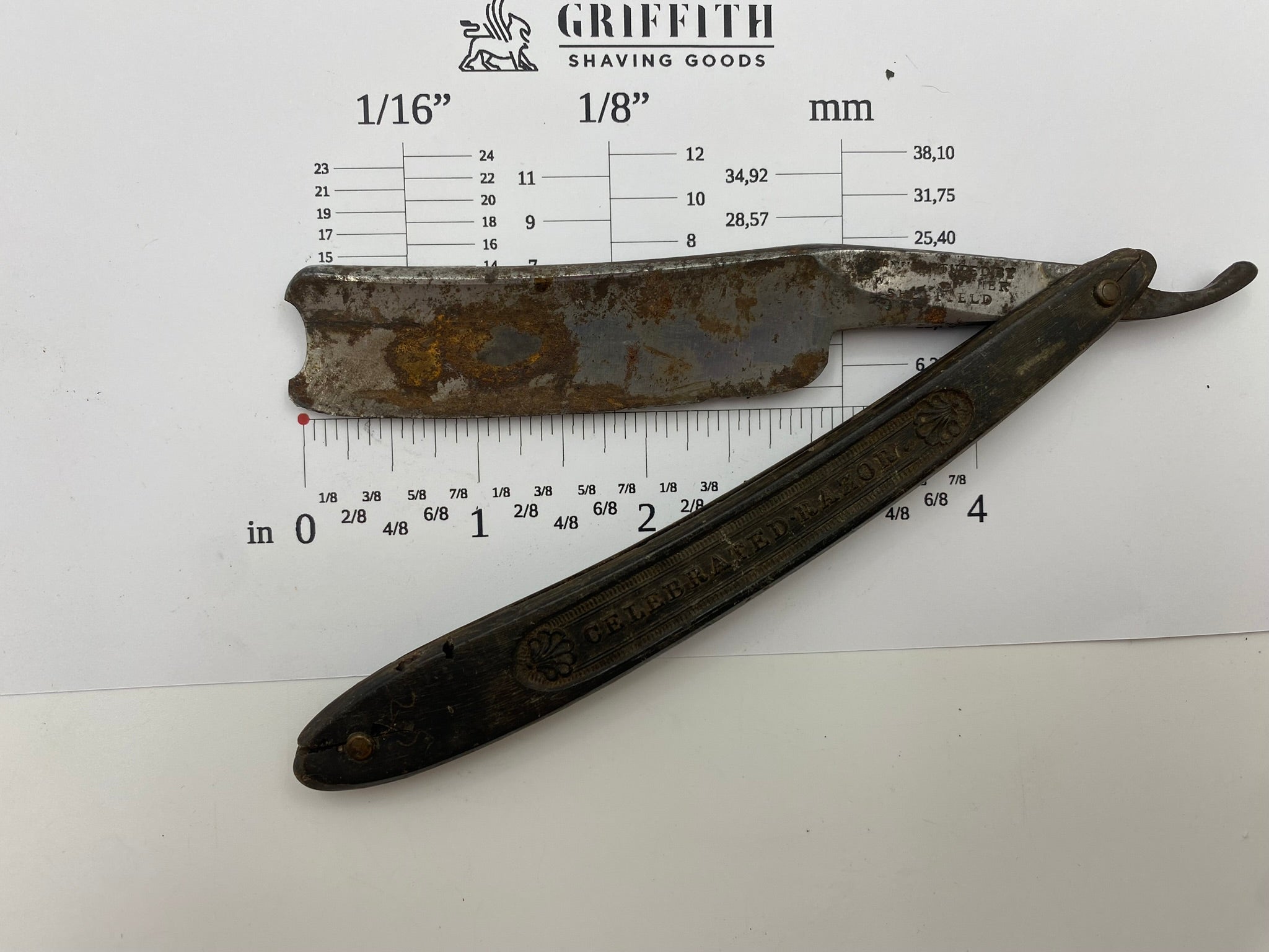 Vintage 19th Century English Straight Razor for Restoration