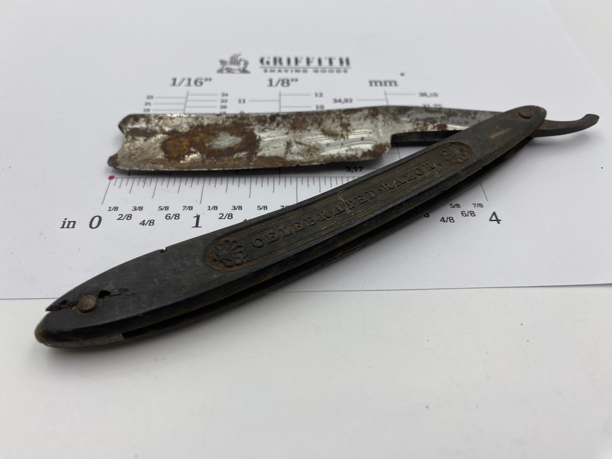 Vintage 19th Century English Straight Razor for Restoration