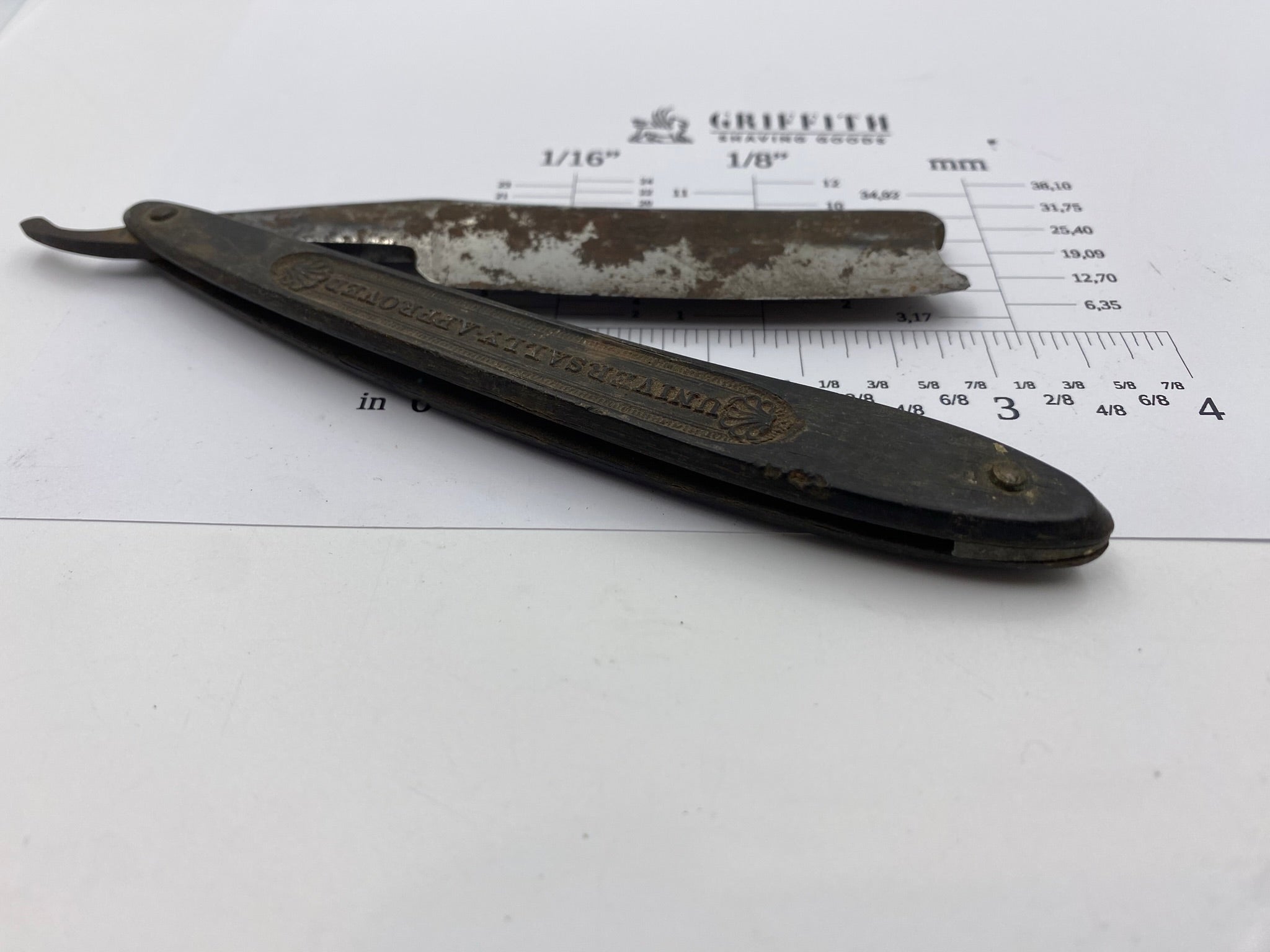 Vintage 19th Century English Straight Razor for Restoration