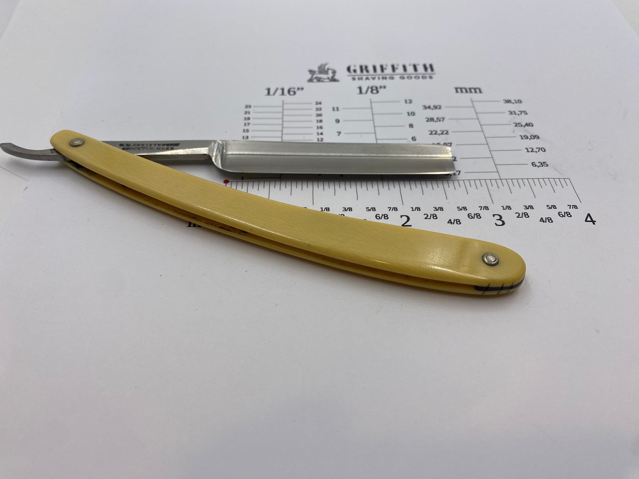 Vintage H.M. Christensen Private Label American Straight Razor for Restoration