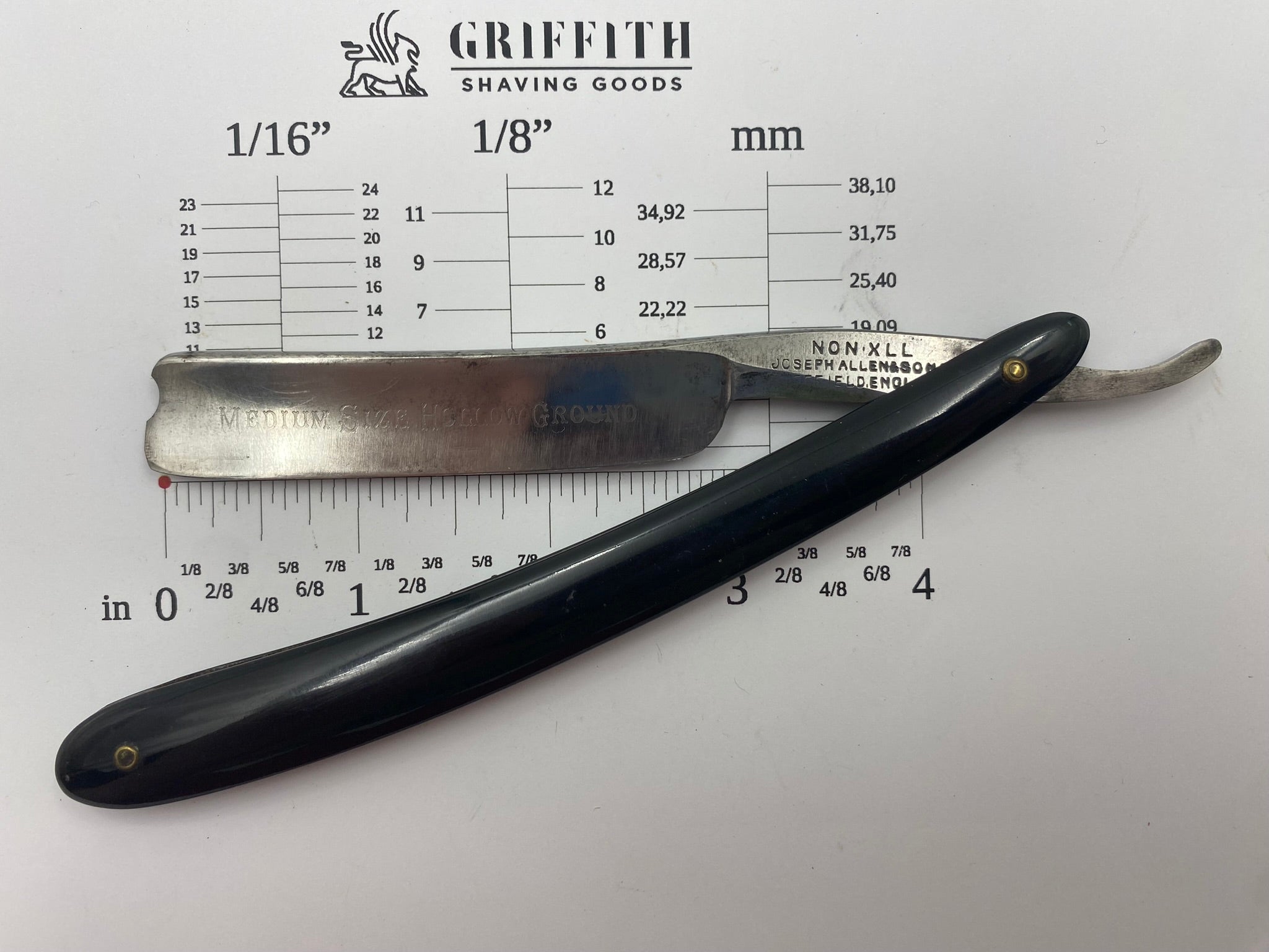 Vintage Joseph Allen English Straight Razor for Restoration