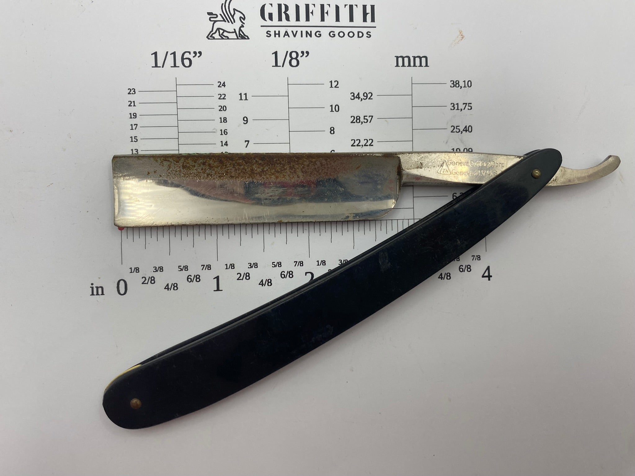 Vintage Geneva Cutlery Co. Straight Razor for Restoration