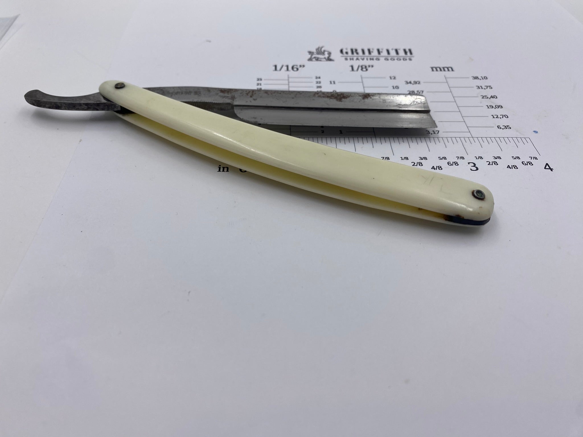 Vintage Japanese Frameback Straight Razor for Restoration