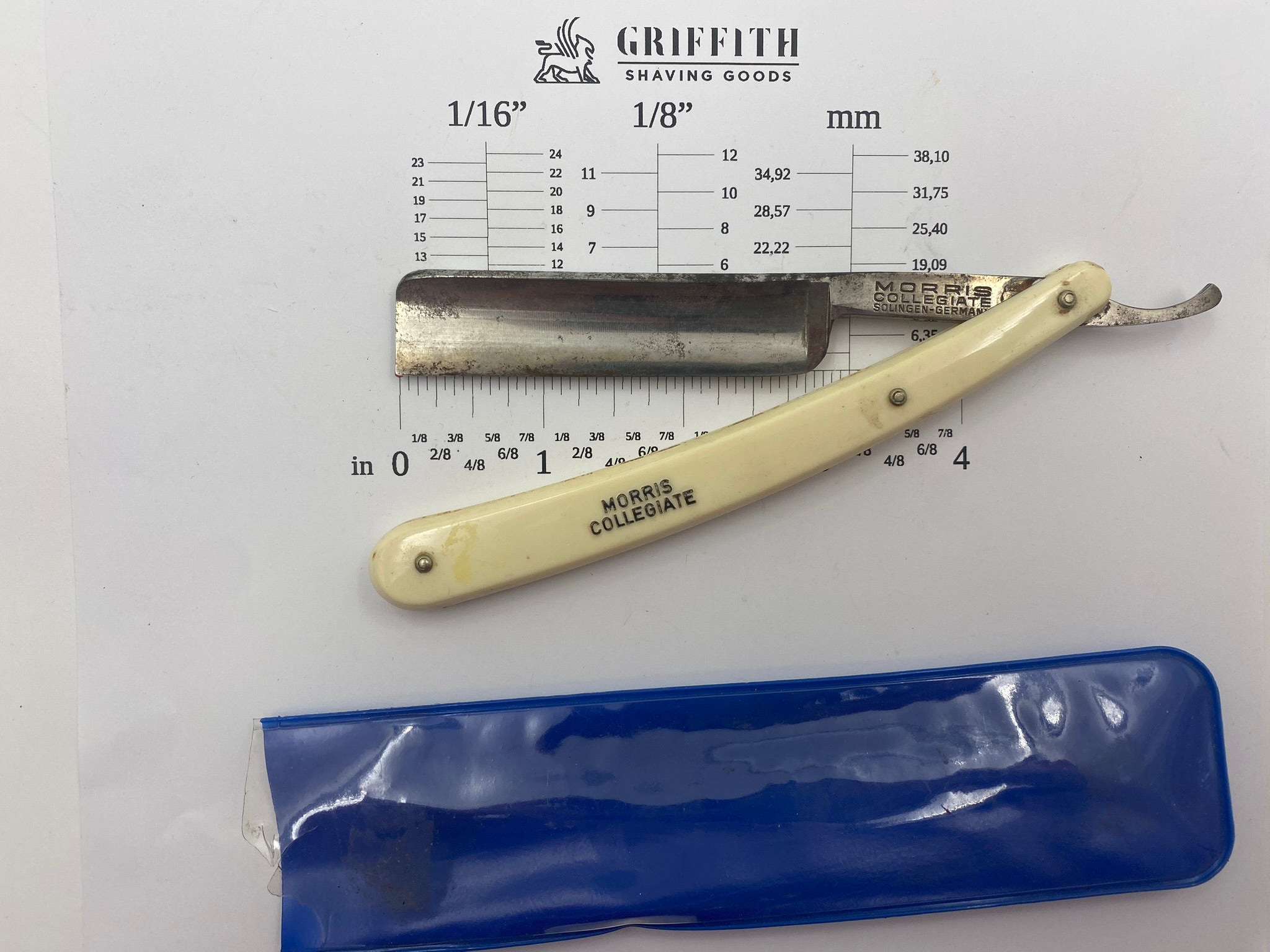 Vintage Morris Collegiate German Straight Razor for Restoration