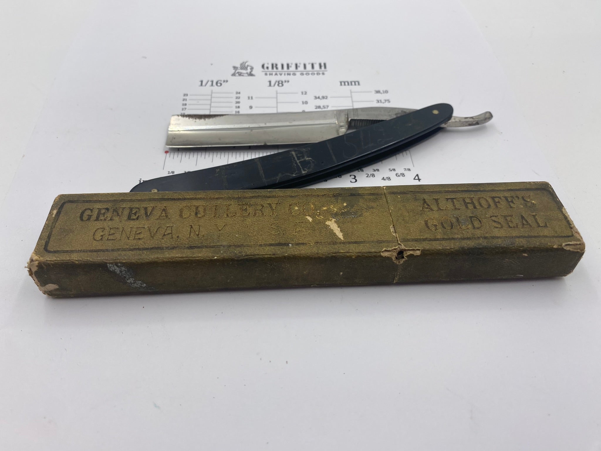 Vintage Geneva Cutlery Co. American Straight Razor for Restoration