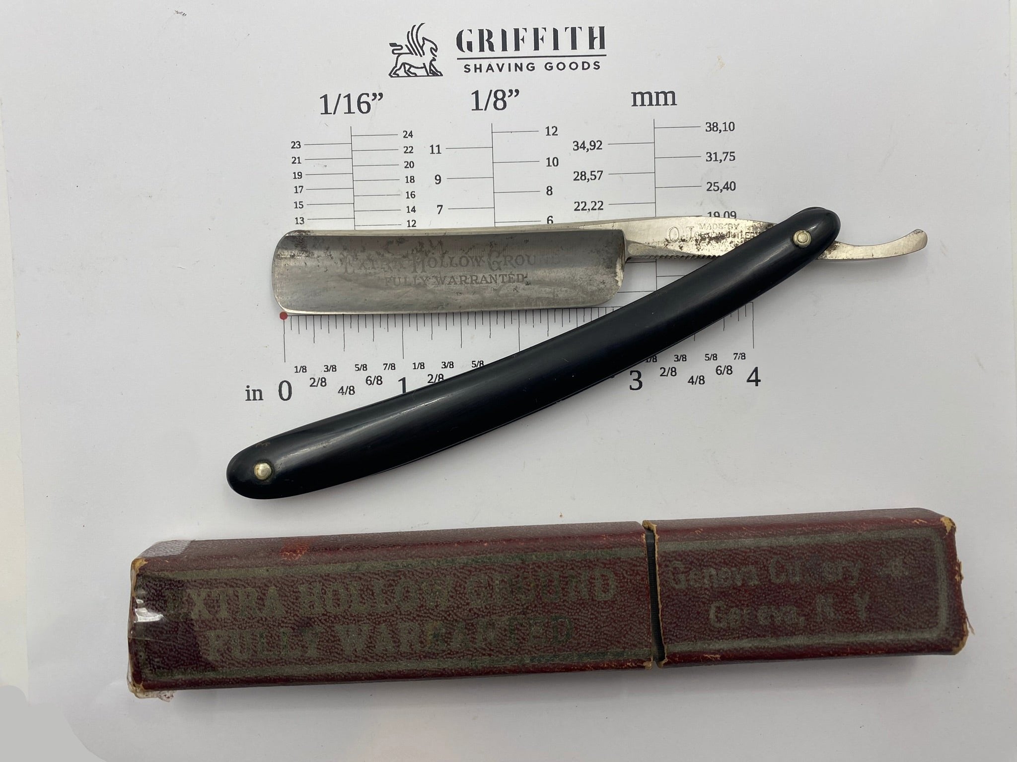 Vintage Geneva Cutlery American Straight Razor for Restoration