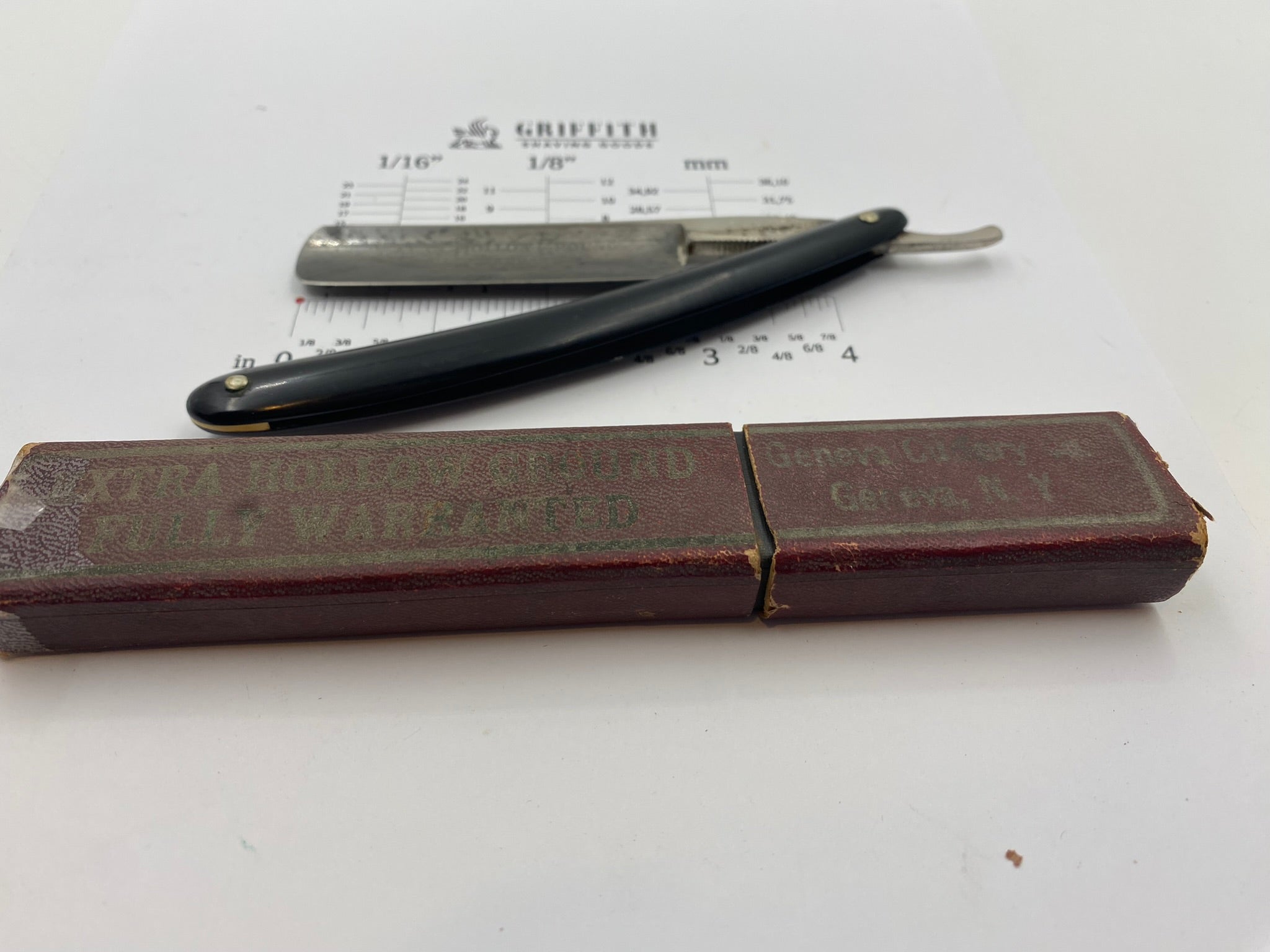 Vintage Geneva Cutlery American Straight Razor for Restoration