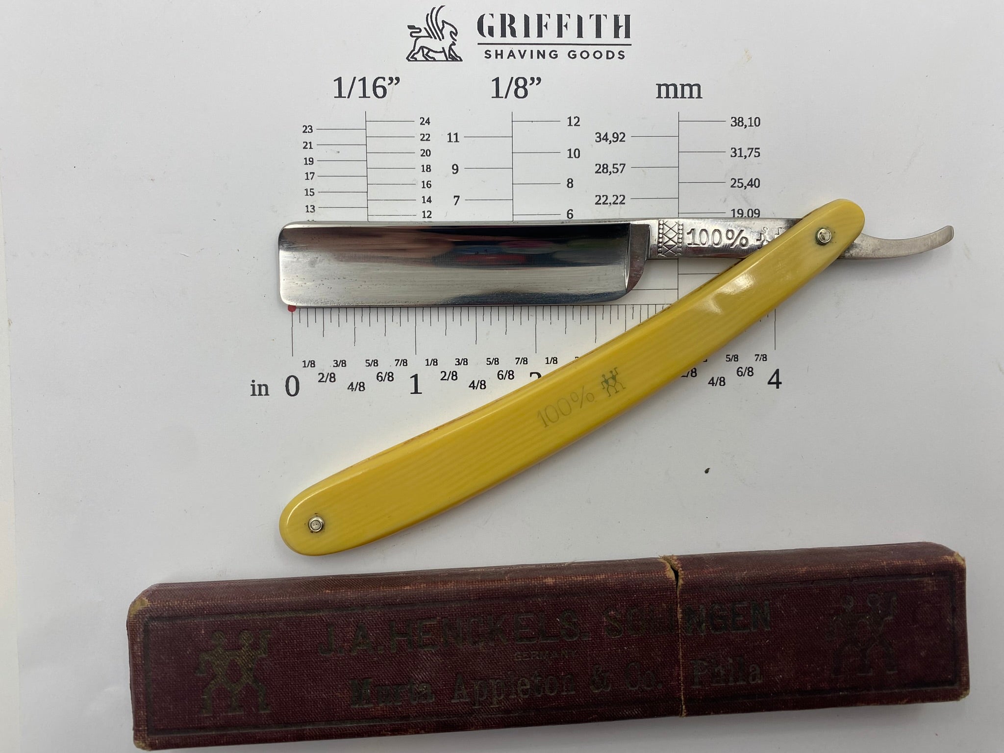 Vintage J.A. Henckels Twin Works German Straight Razor for Restoration