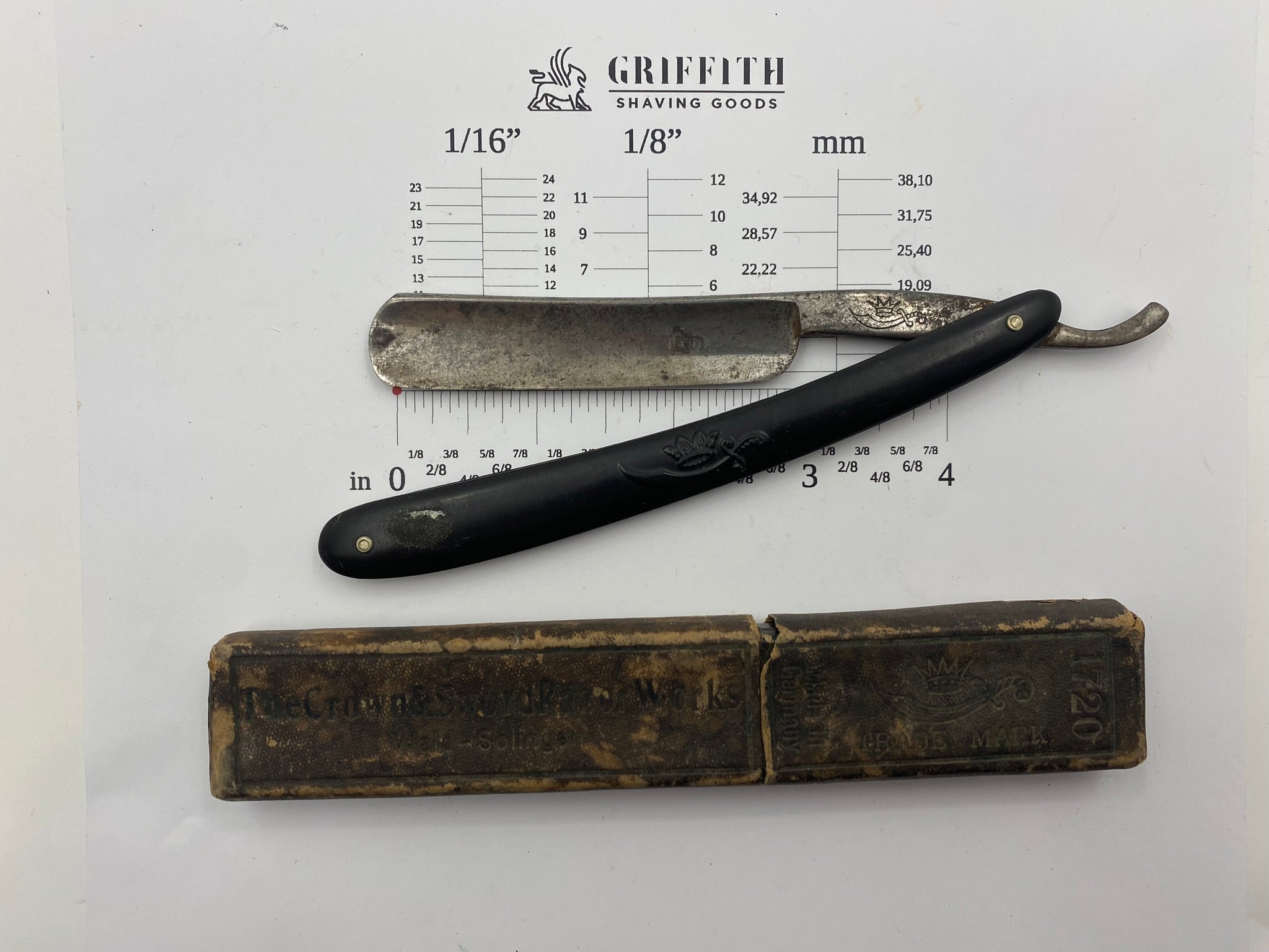 Vintage ERN German Straight Razor for Restoration