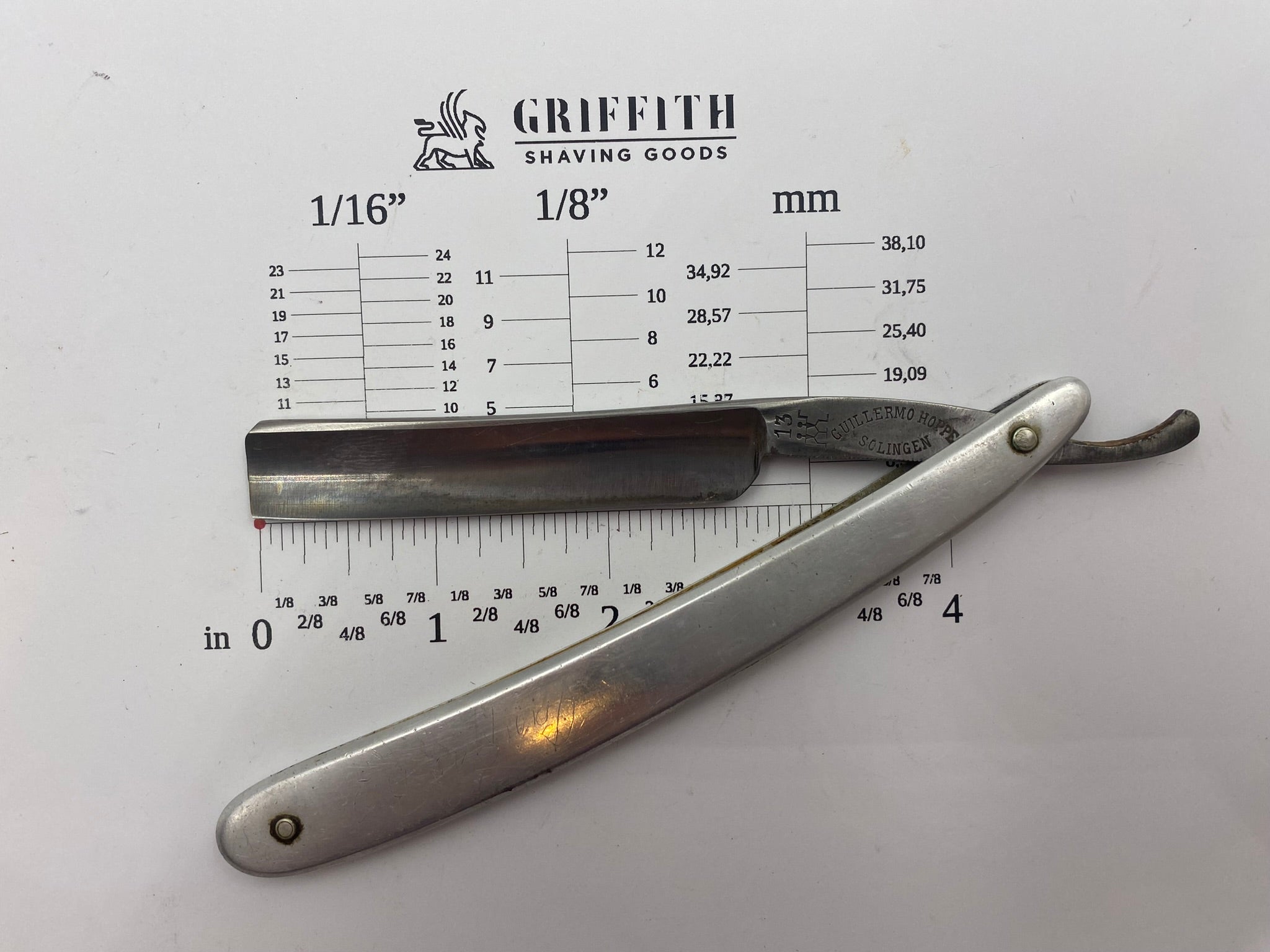 Vintage Guillermo Hoppe No. 13 German Straight Razor for Restoration