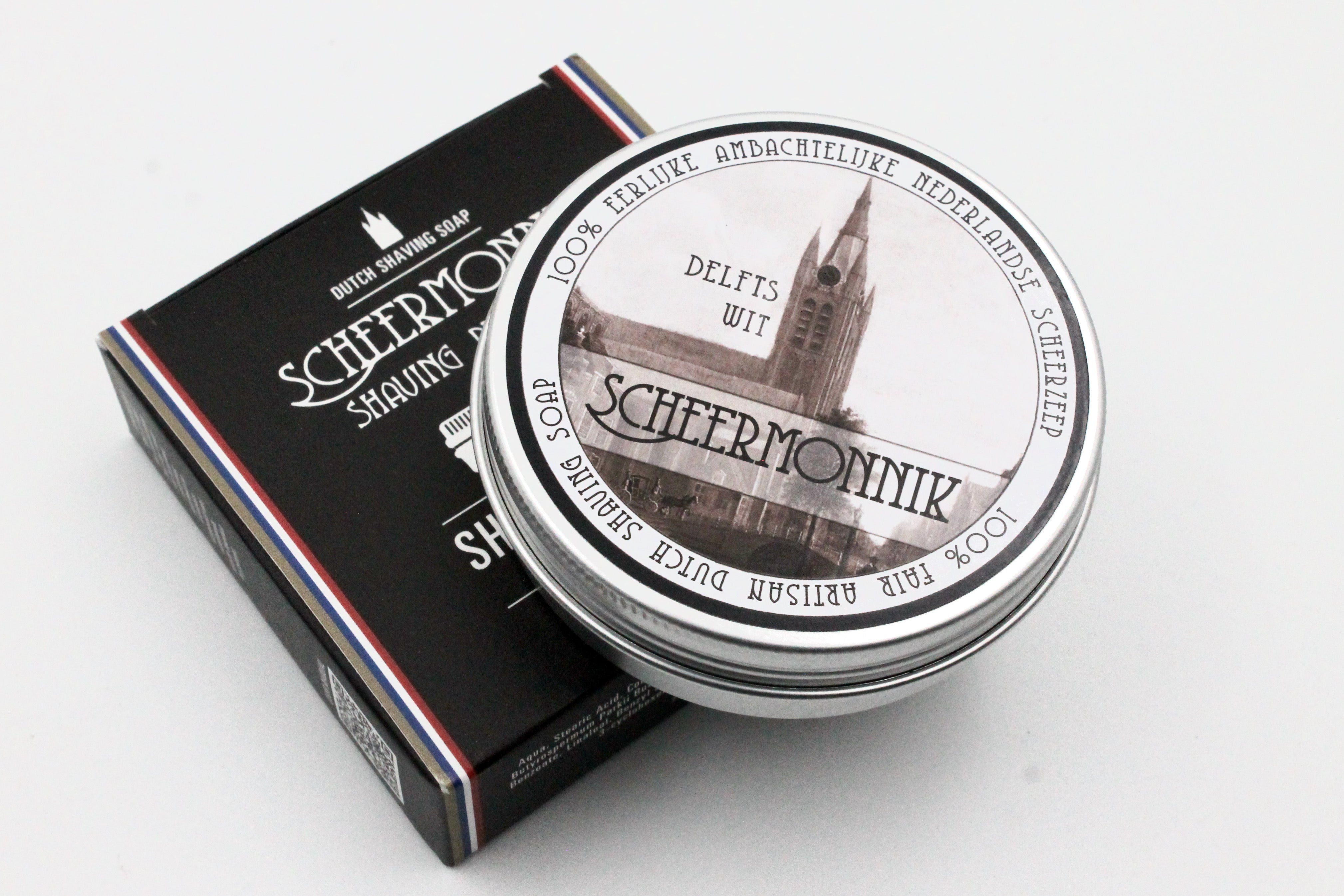 Scheermonnik Dutch Artisan Shaving Soap - Delfts Wit (Delft White) - 75g (2.6oz)