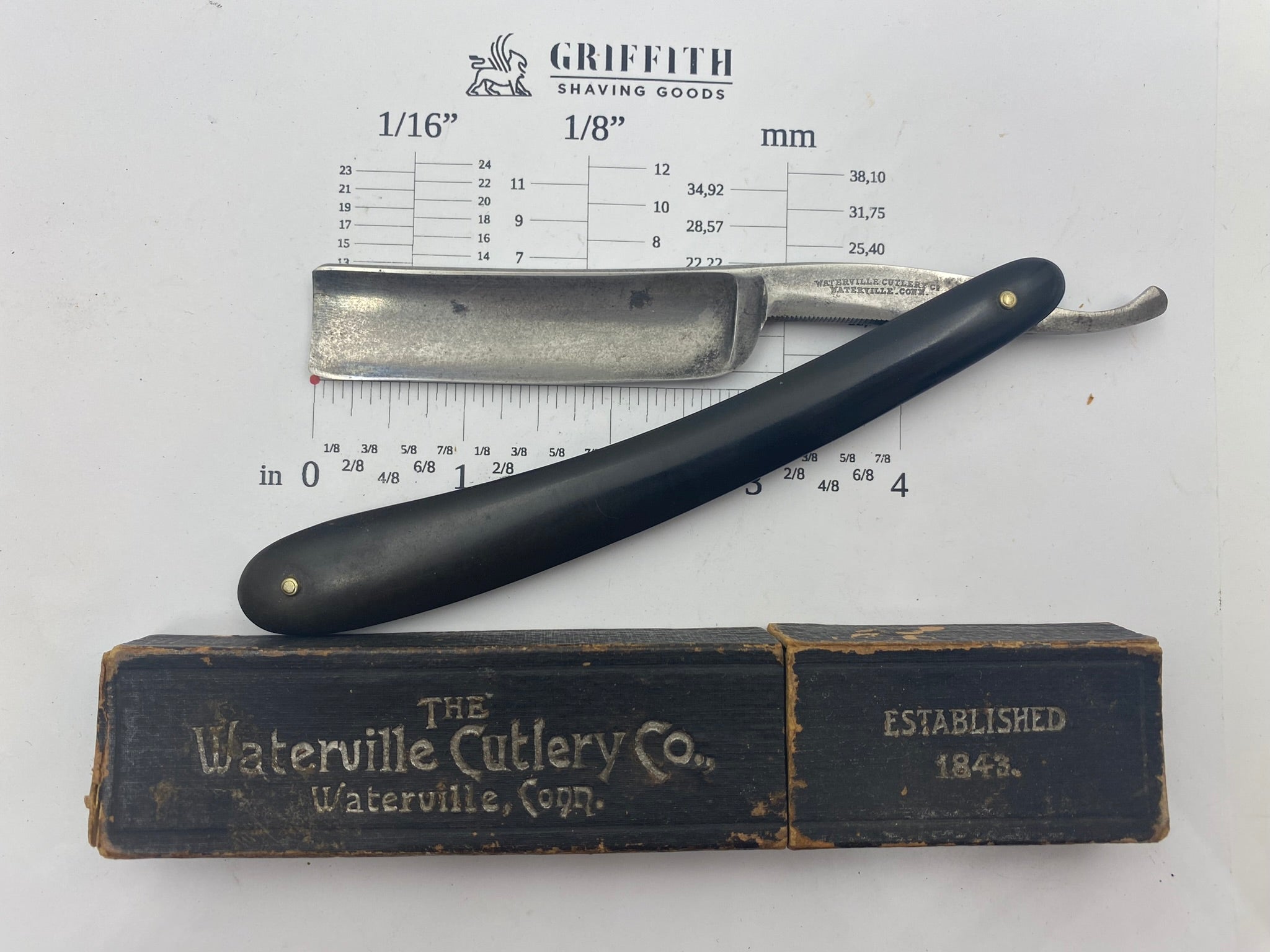 Vintage Waterville Cutlery American Straight Razor for Restoration