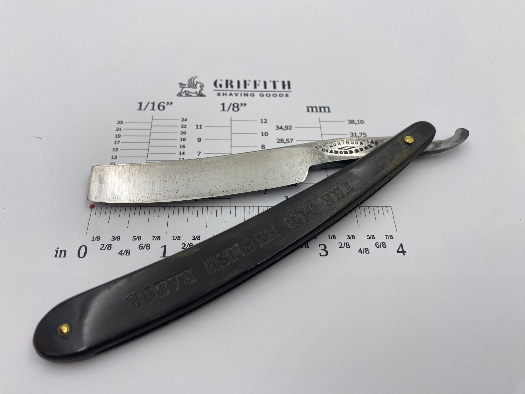 Vintage Kohinoor Diamond Edge Straight Razor for Restoration