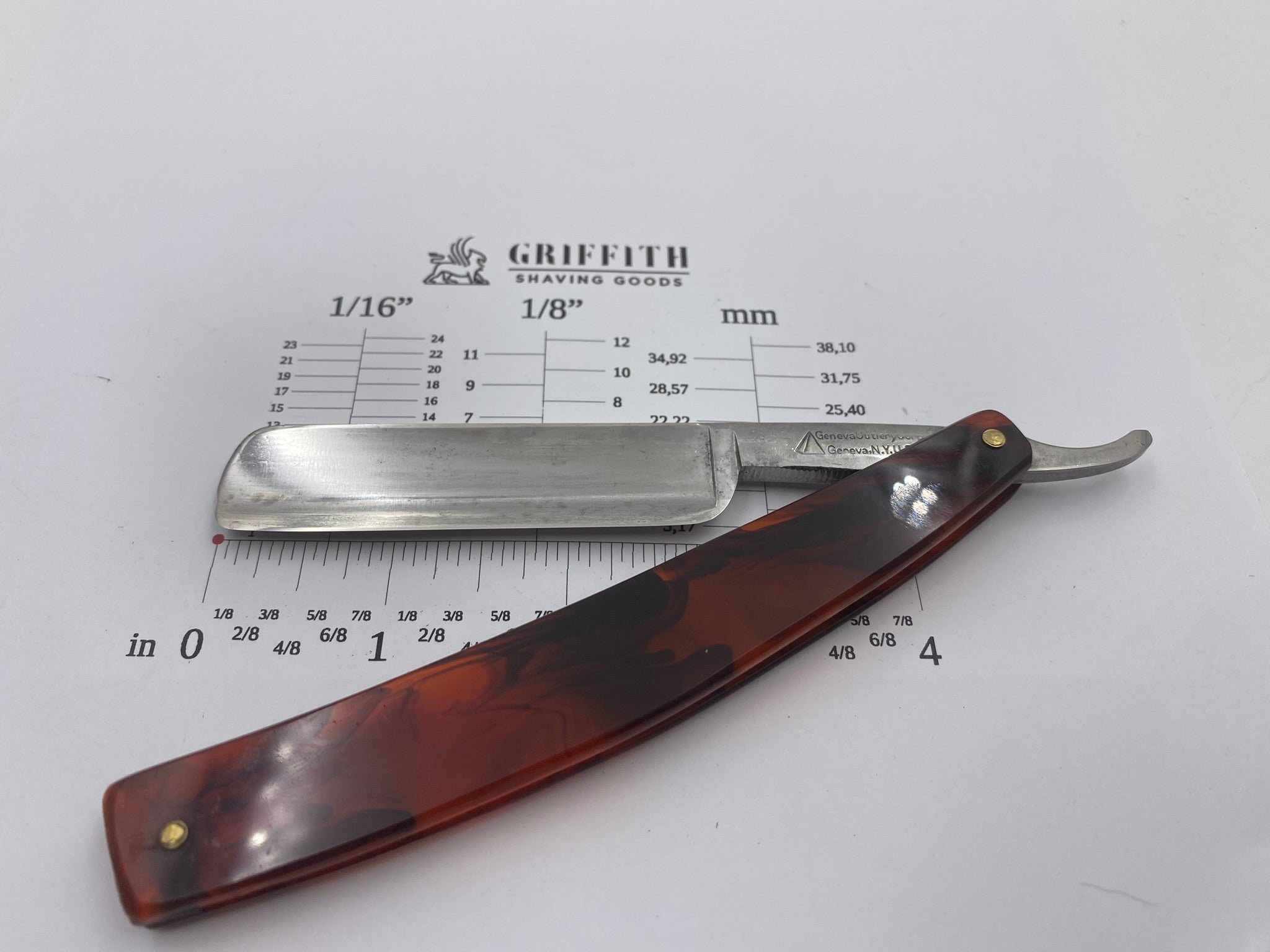 Vintage Geneva Cutlery American Straight Razor for Restoration