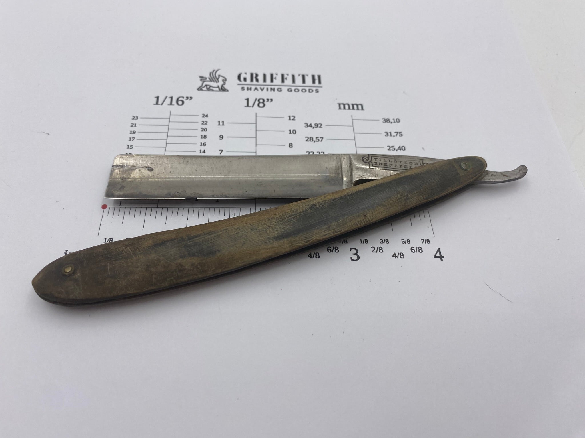 Vintage Tillotson Sheffield Straight Razor for Restoration