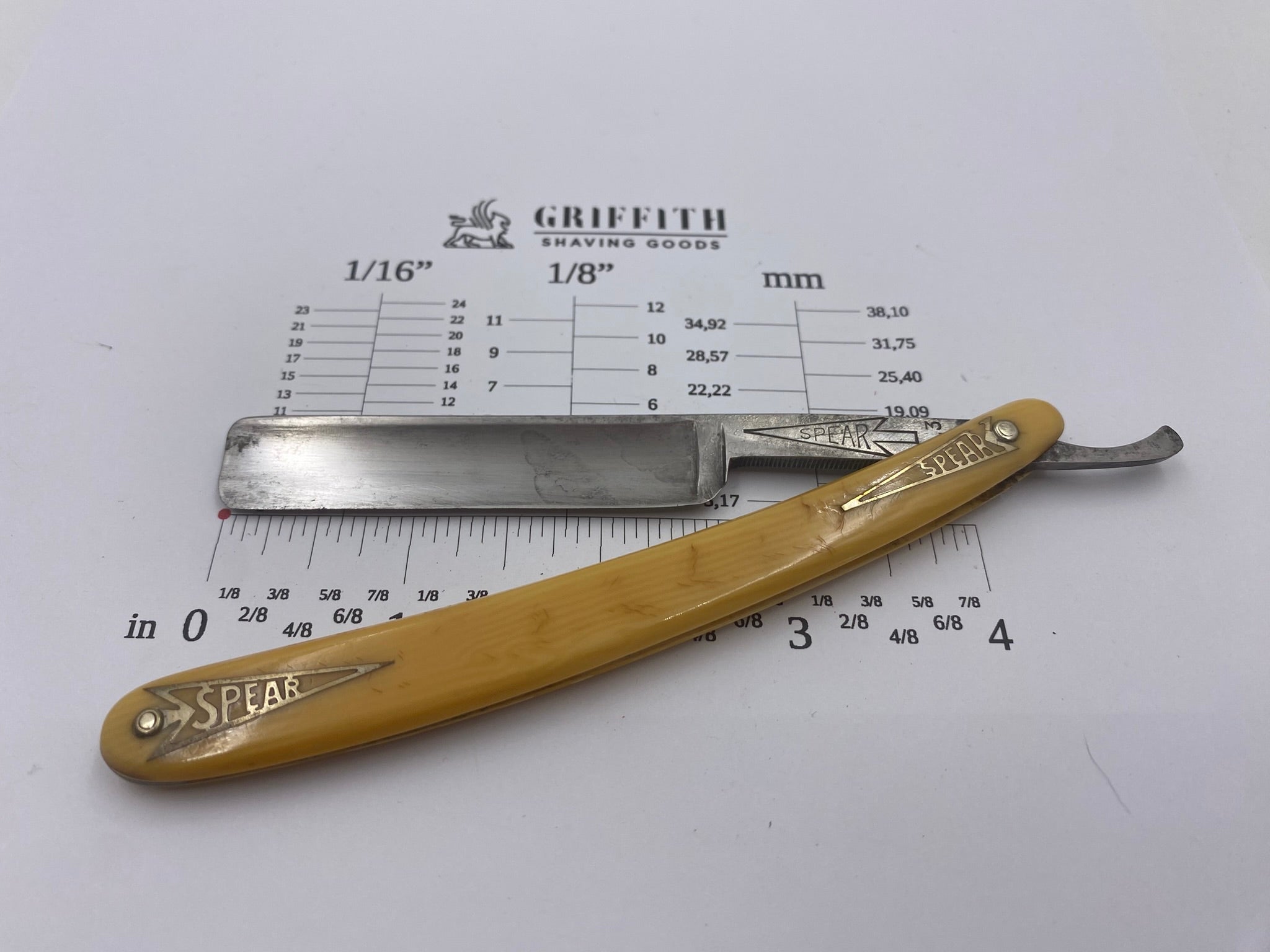 Vintage Peter J. Michels "Spear" German Straight Razor for Restoration