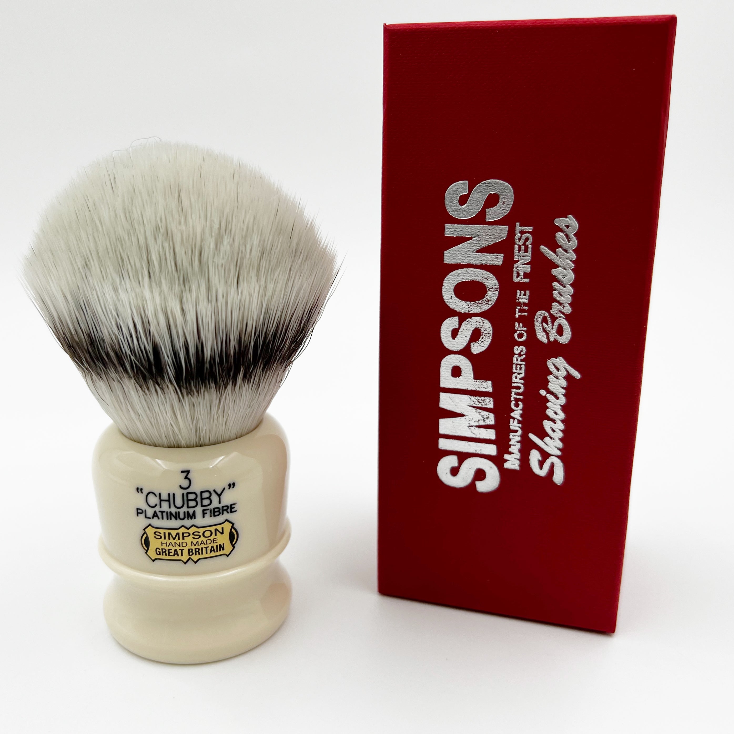 Simpson Chubby CH3 Platinum Synthetic Bristle Shaving Brush