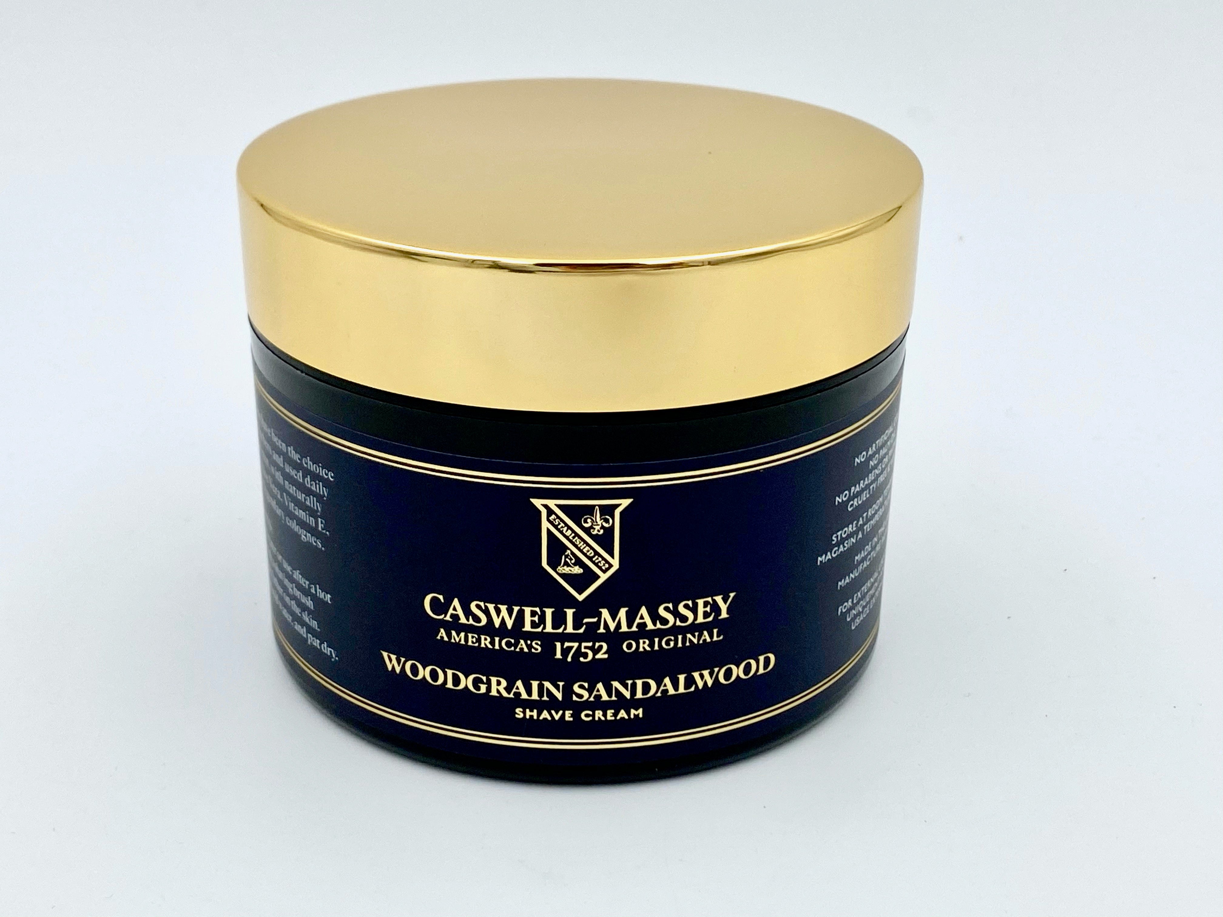 Caswell Massey Woodgrain Sandalwood Luxury Shaving Cream in Jar - 226g (8 oz)