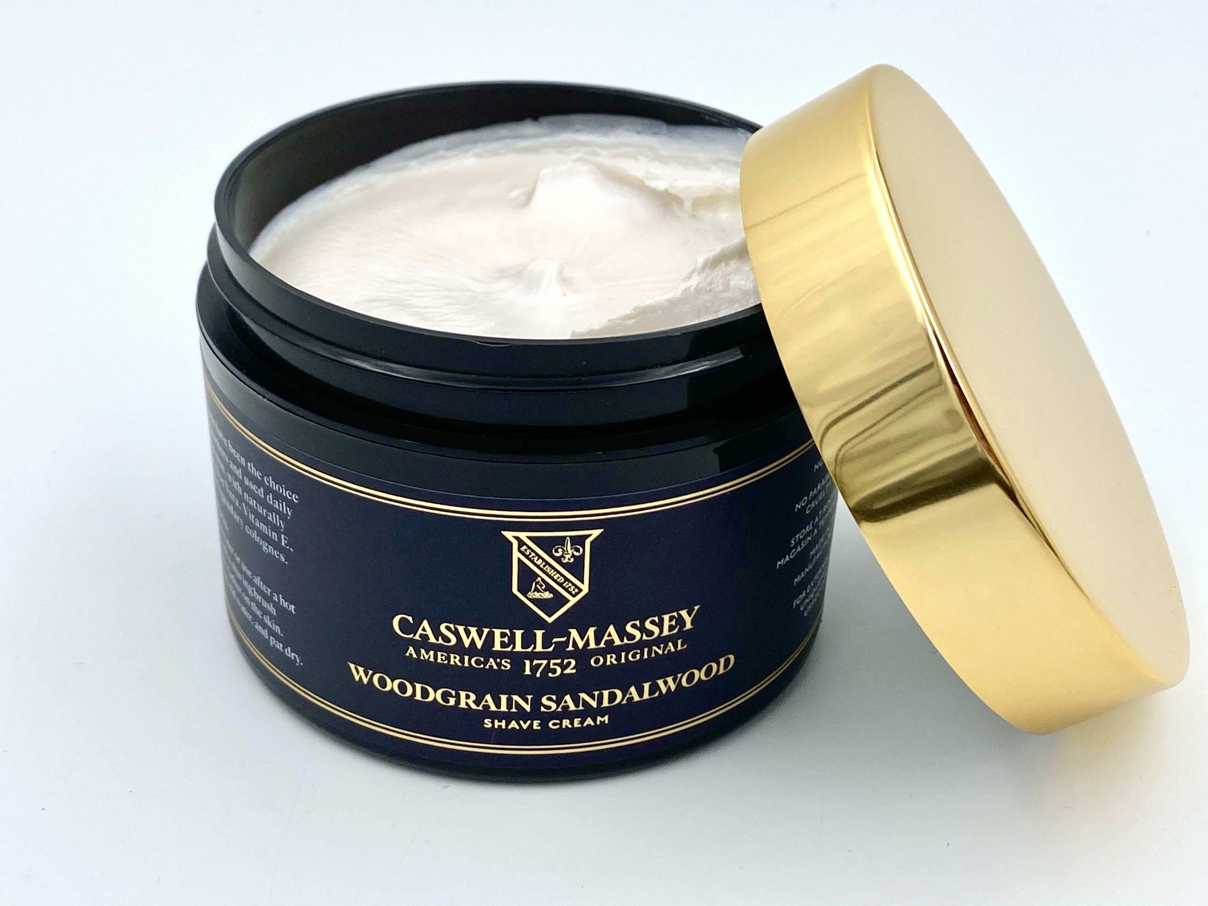 Caswell Massey Woodgrain Sandalwood Luxury Shaving Cream in Jar - 226g (8 oz)