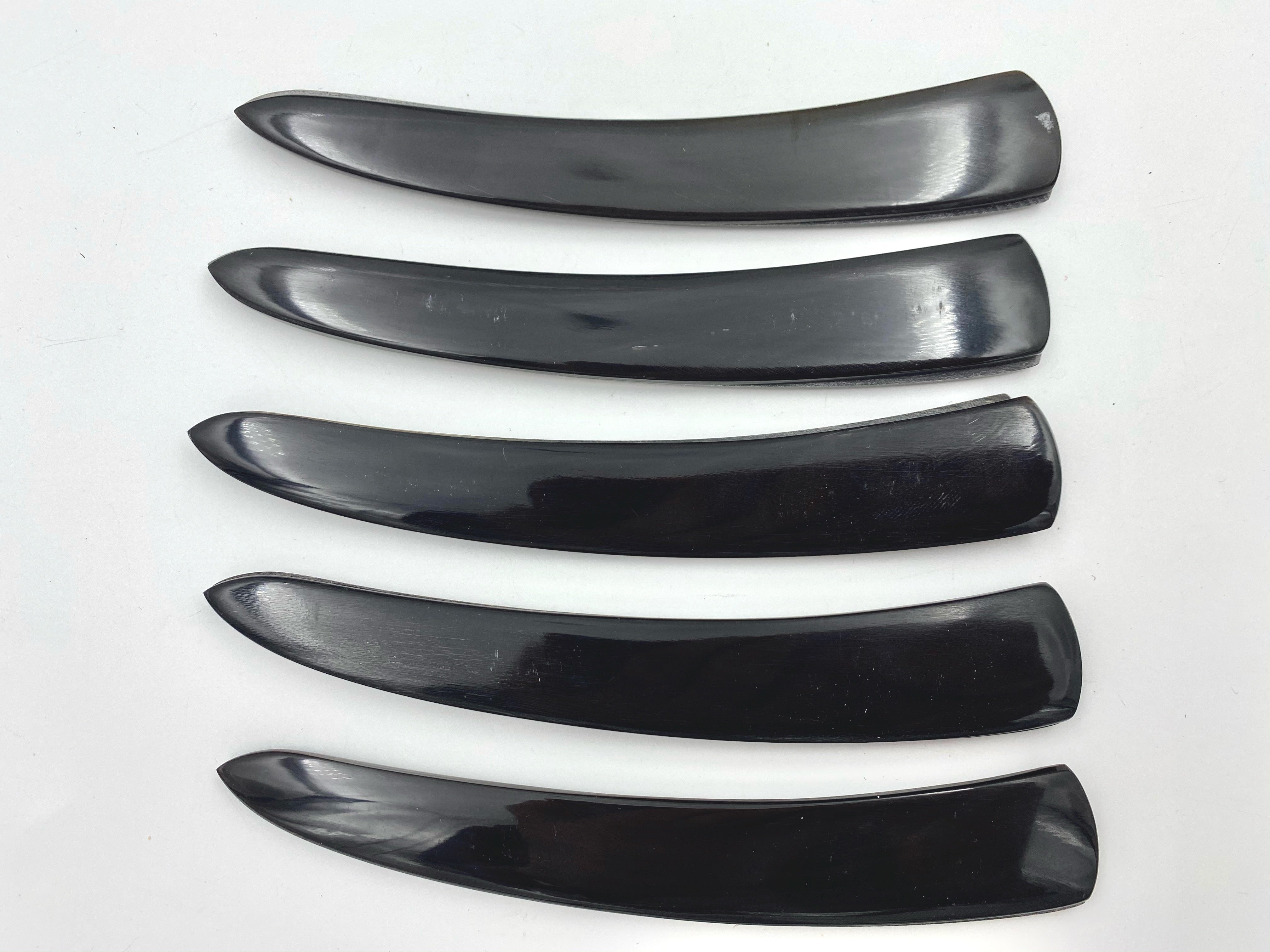 Straight Razor Scales for 7/8-8/8 Blades - Black Buffalo Horn - One Pair/Set