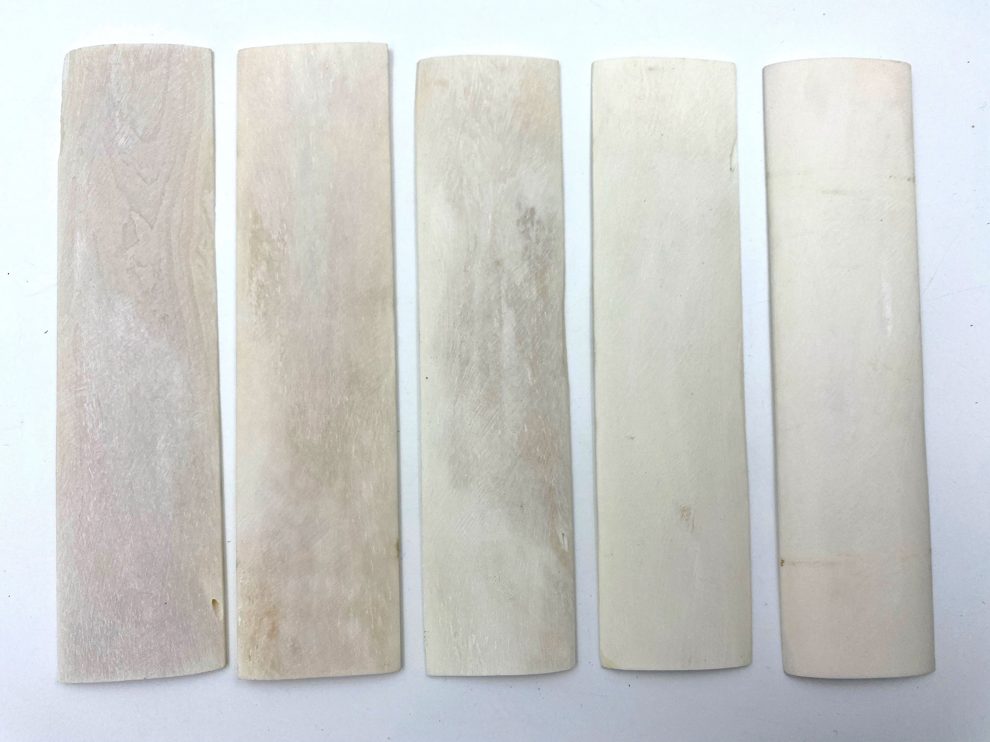 Straight Razor Scale Plate/Blank 160mm x 40mm x 4-6mm - Bleached Buffalo Bone