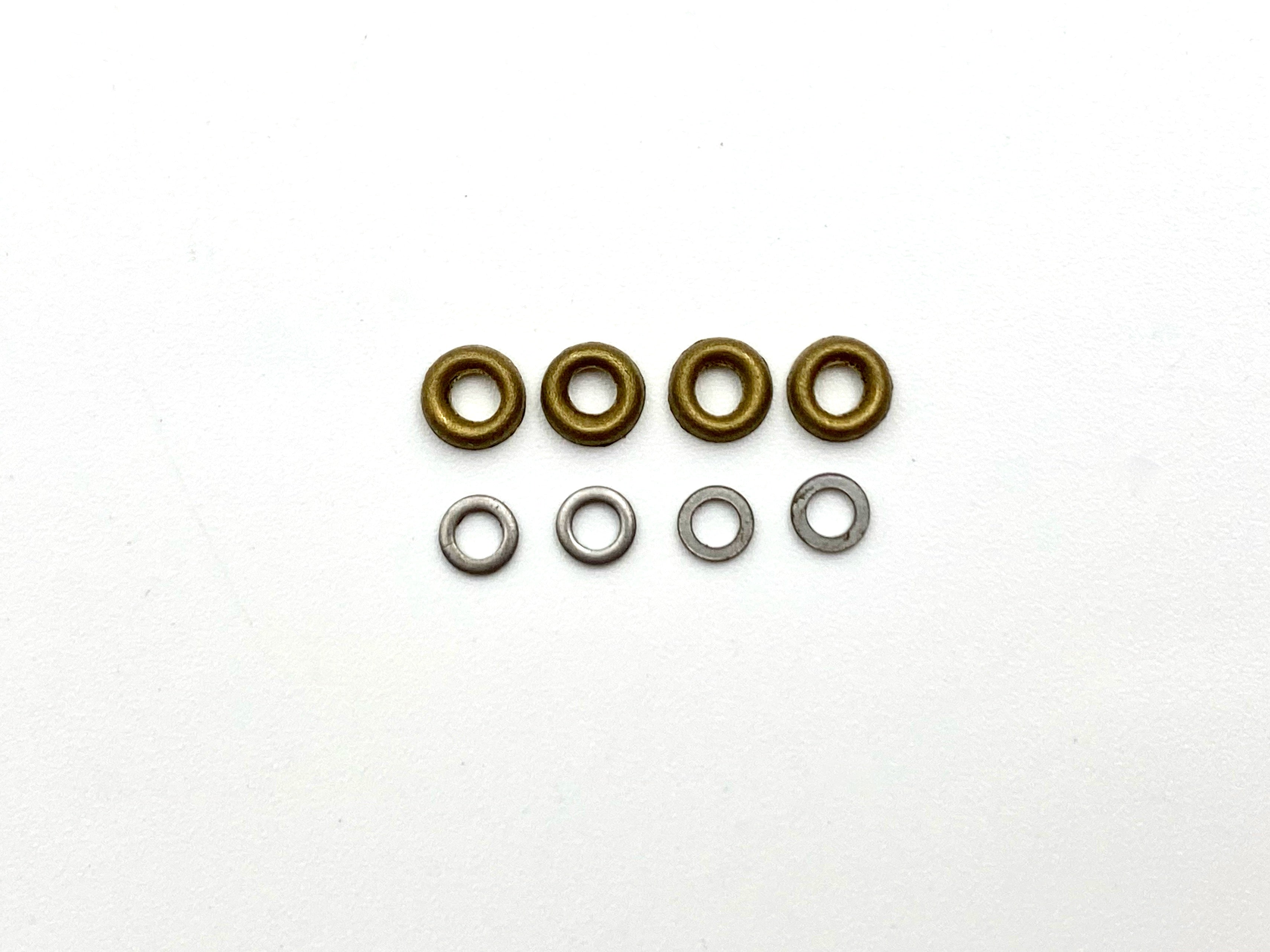 Straight Razor Pinning Washers - Original Cup Style Set of 4 - Brass