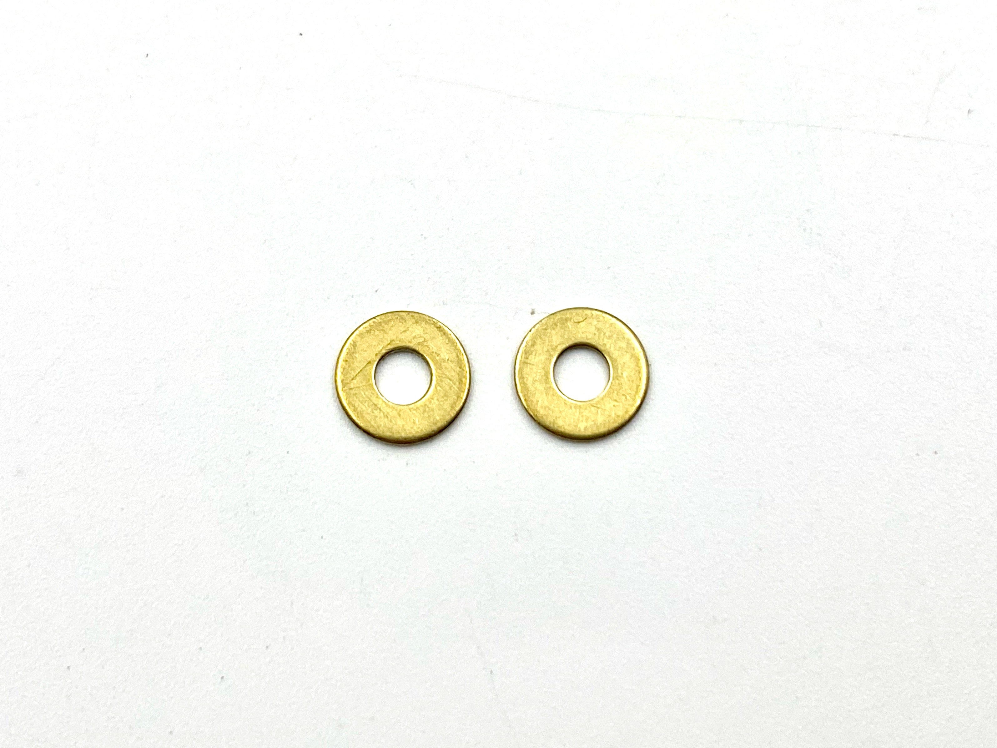 Straight Razor Pivot Spacer Washers - Set of 2 - Brass