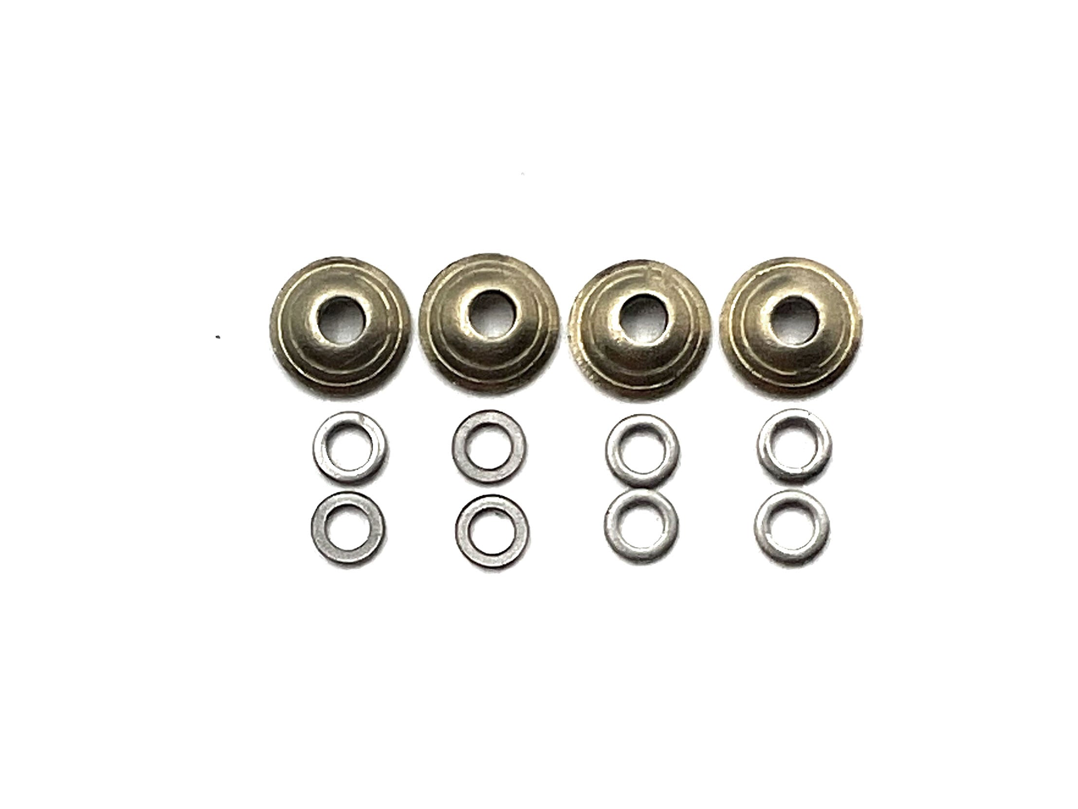 Straight Razor Pinning Washers - Original "Beehive" Stacked Style Set of 4 - Nickel Silver