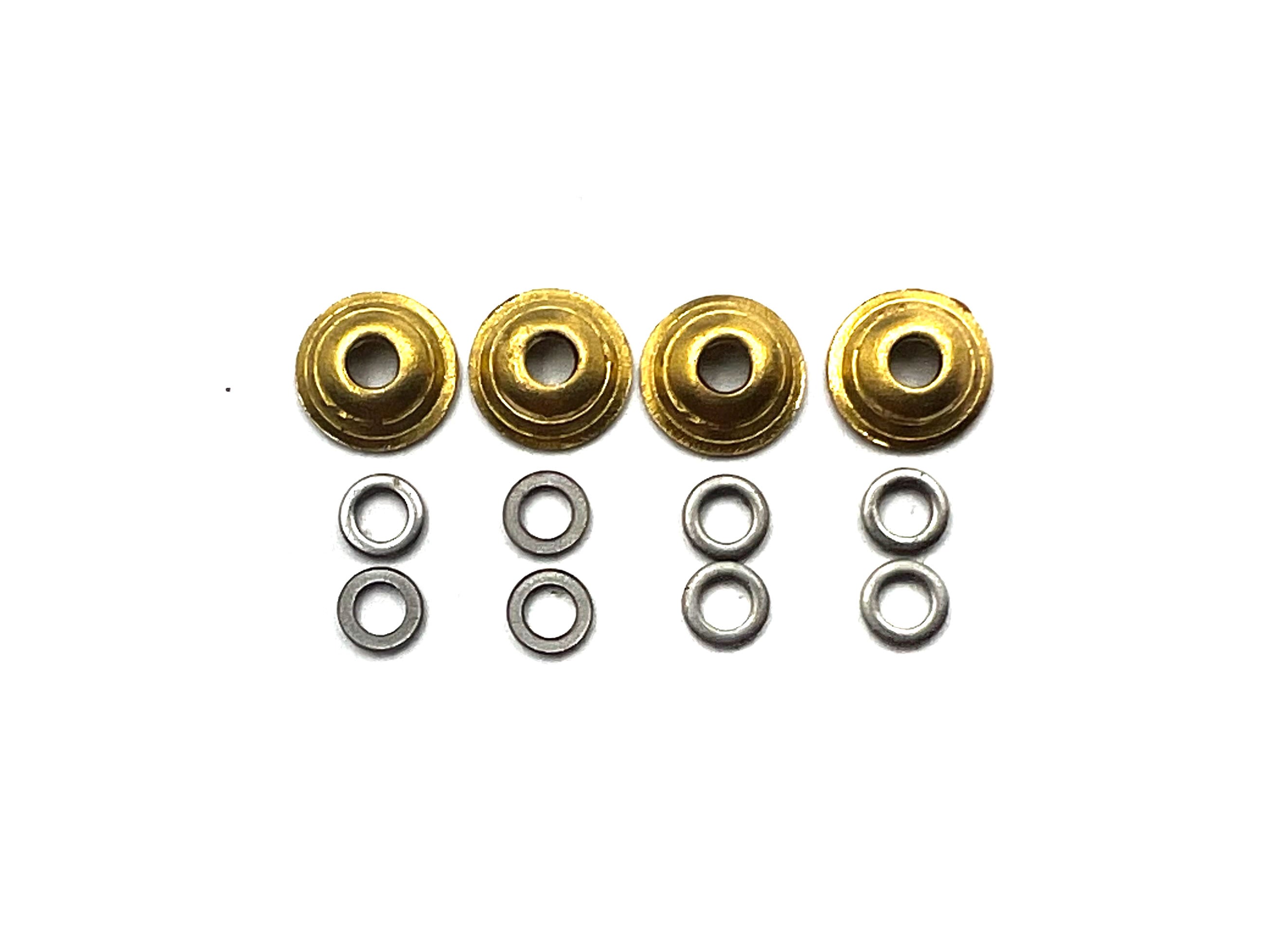 Straight Razor Pinning Washers - Original "Beehive" Stacked Style Set of 4 - Brass