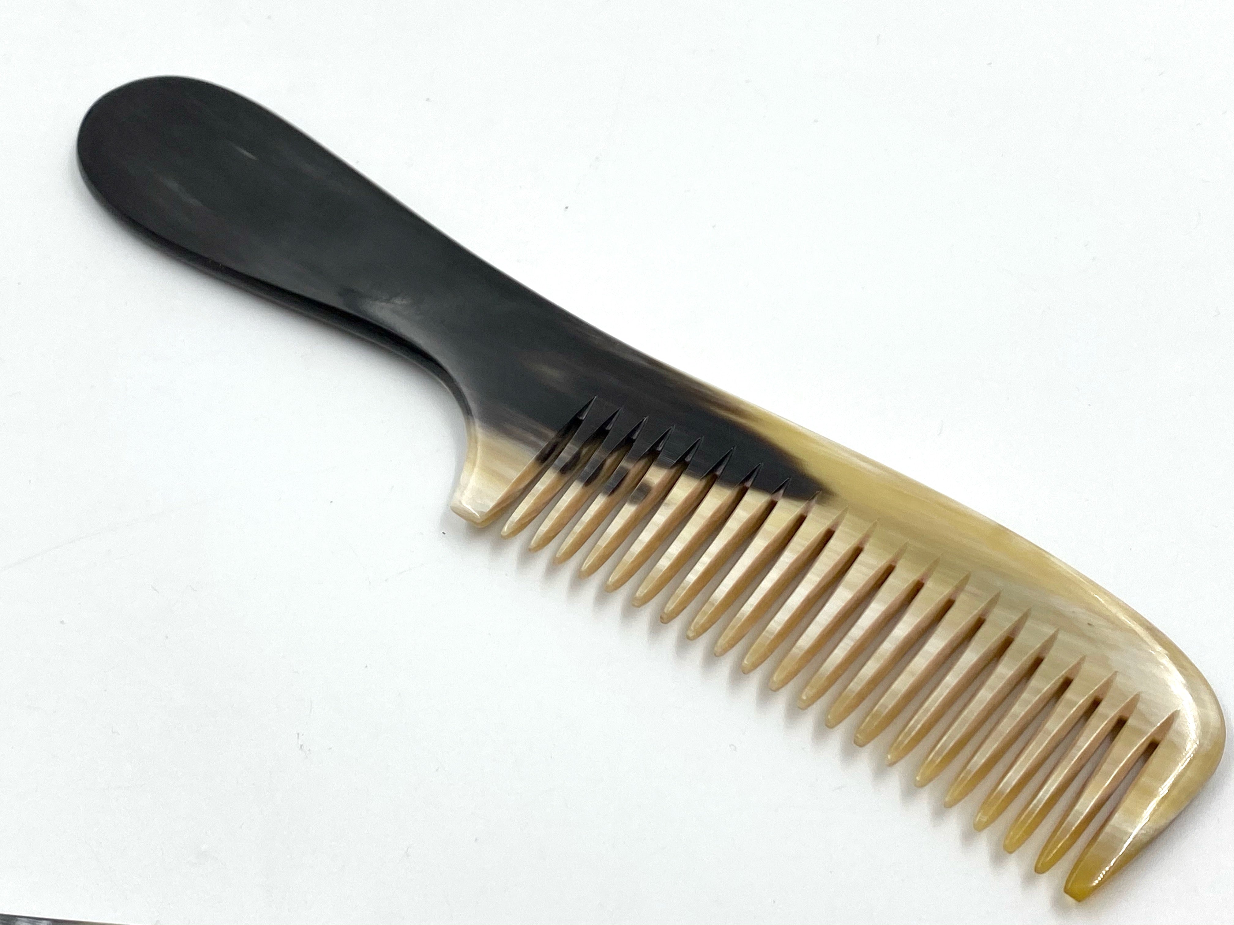 Traditional Genuine Ox Horn Comb No.4 - 7.5 inch Handled