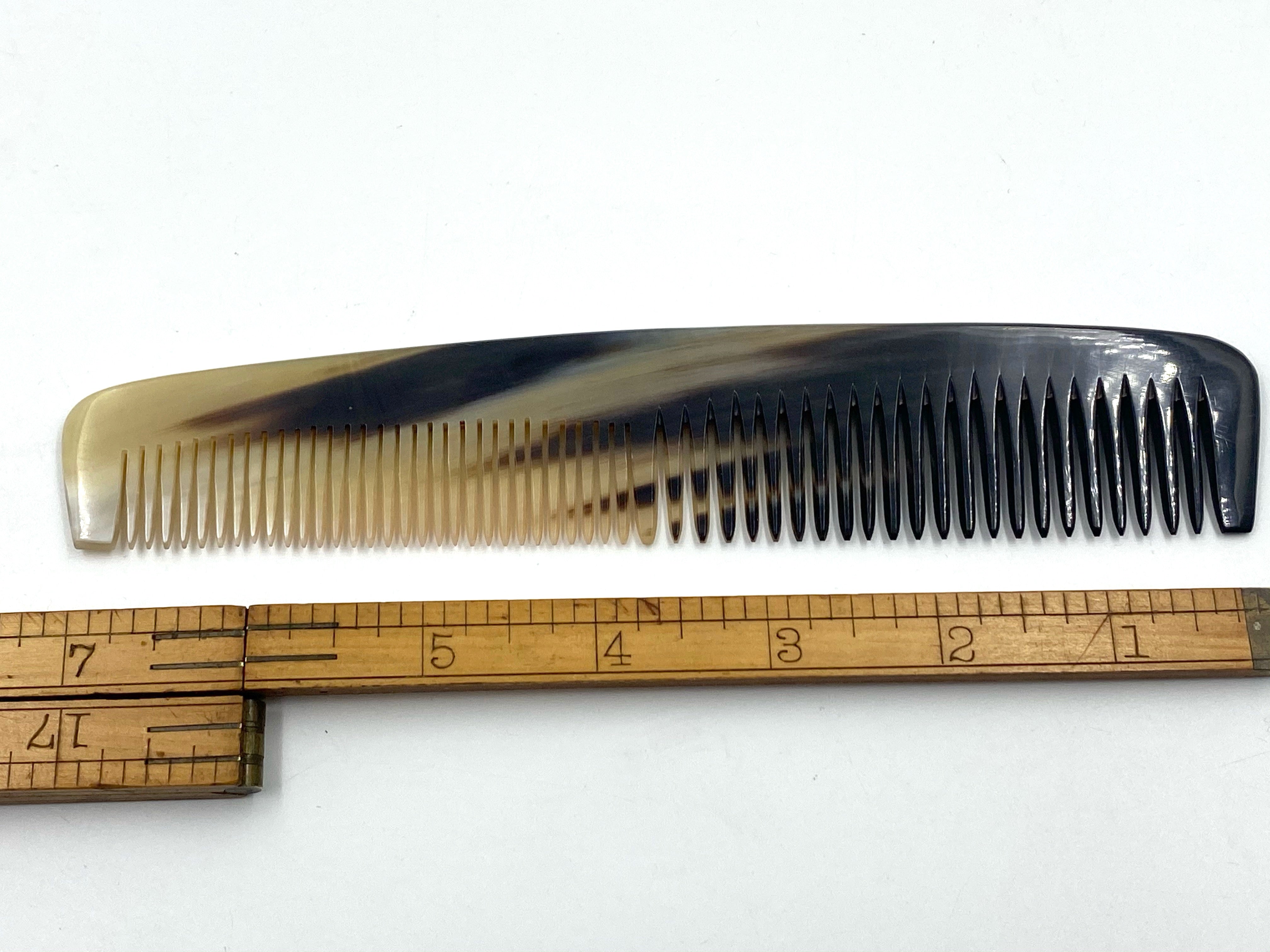 Traditional Genuine Ox Horn Comb No.2 - 7 inch Dresser size