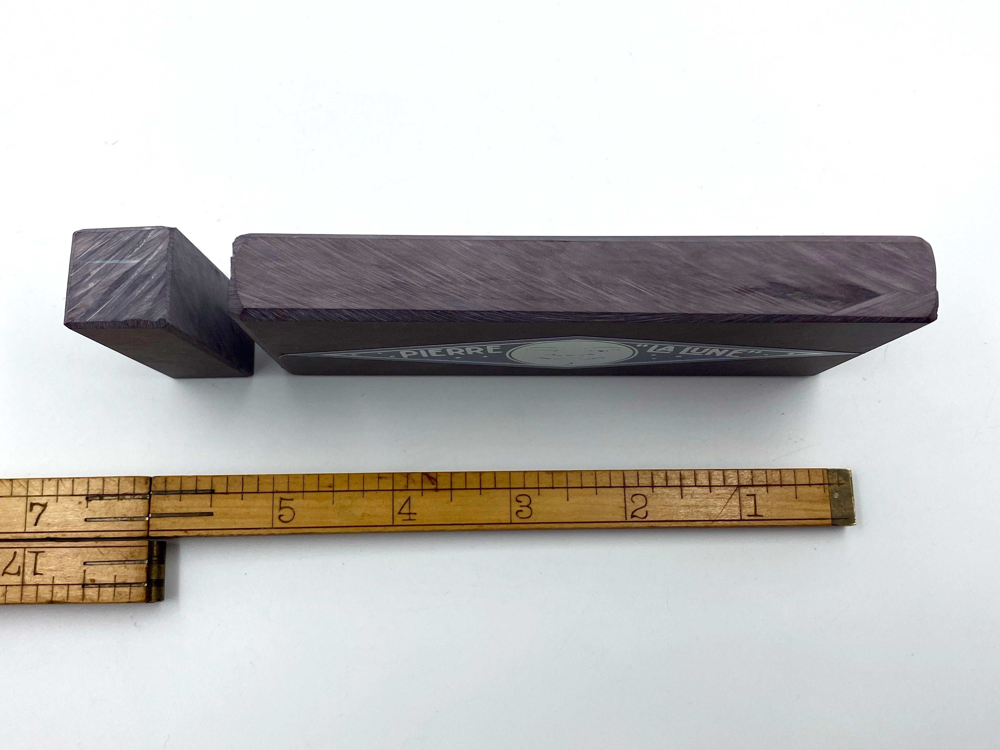 Pierre "La Lune" - 120x60mm (4.75x2.25") -French Fine Finishing Razor Hone Sharpening Stone with Slurry Stone