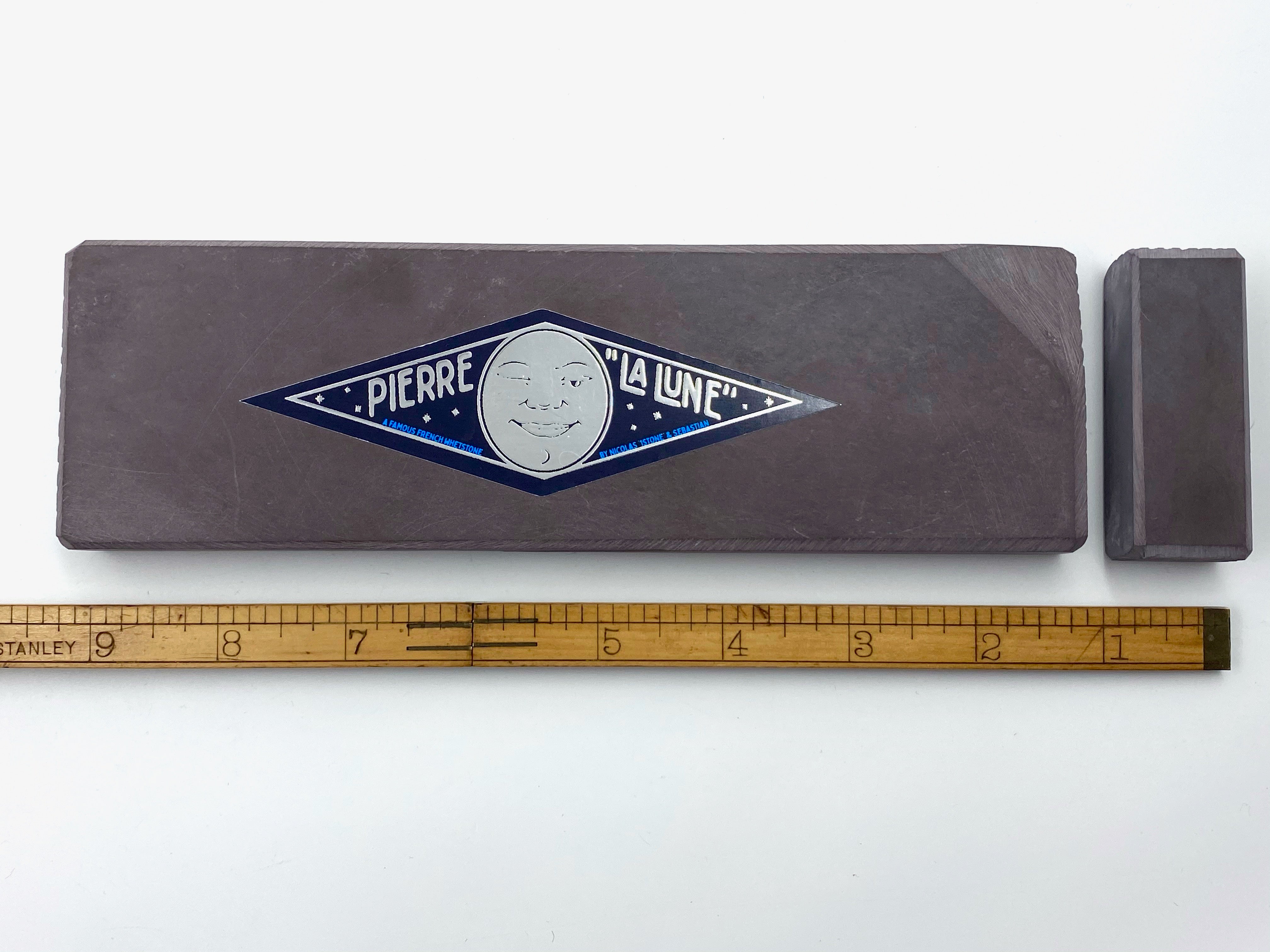 Pierre "La Lune" - 200x60mm (8x2.25") -French Fine Finishing Razor Hone Sharpening Stone with Slurry Stone