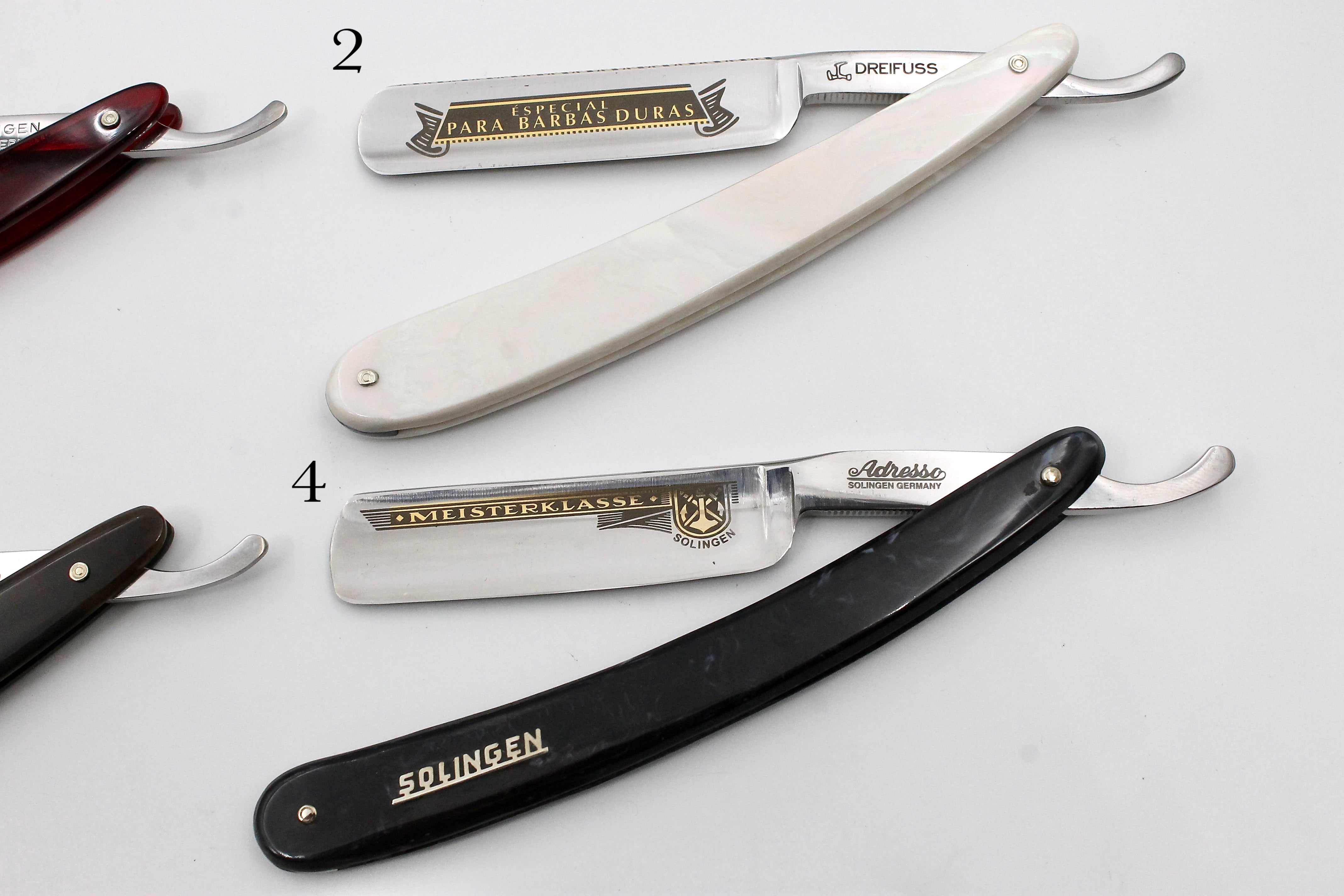 Addresso Razors by Werner Breidenbach- New 5/8 Straight Razors - CHOOSE YOUR RAZOR