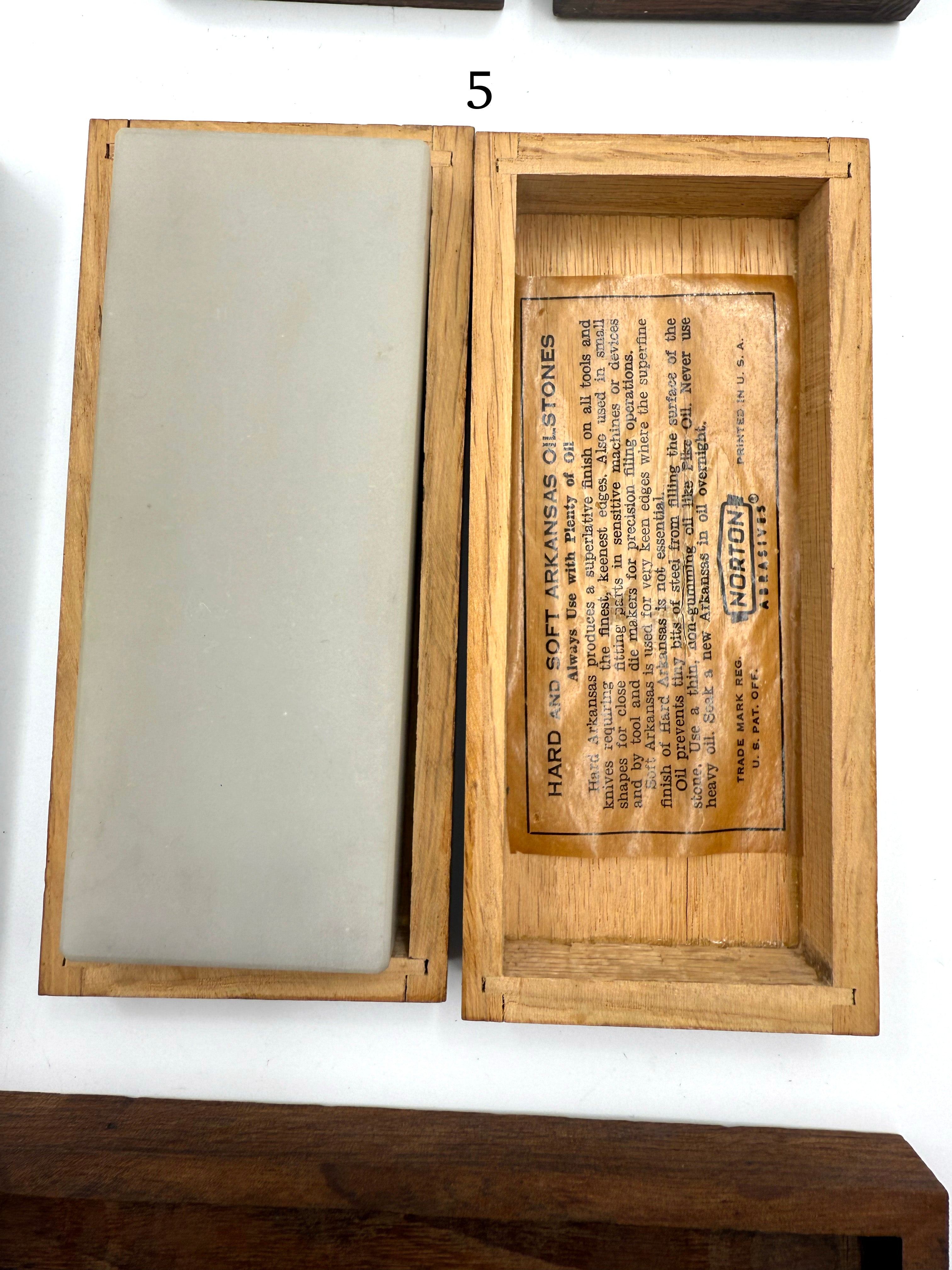 Hard Translucent Arkansas - Boxed Vintage Collectable Oilstones / Sharpening Stones