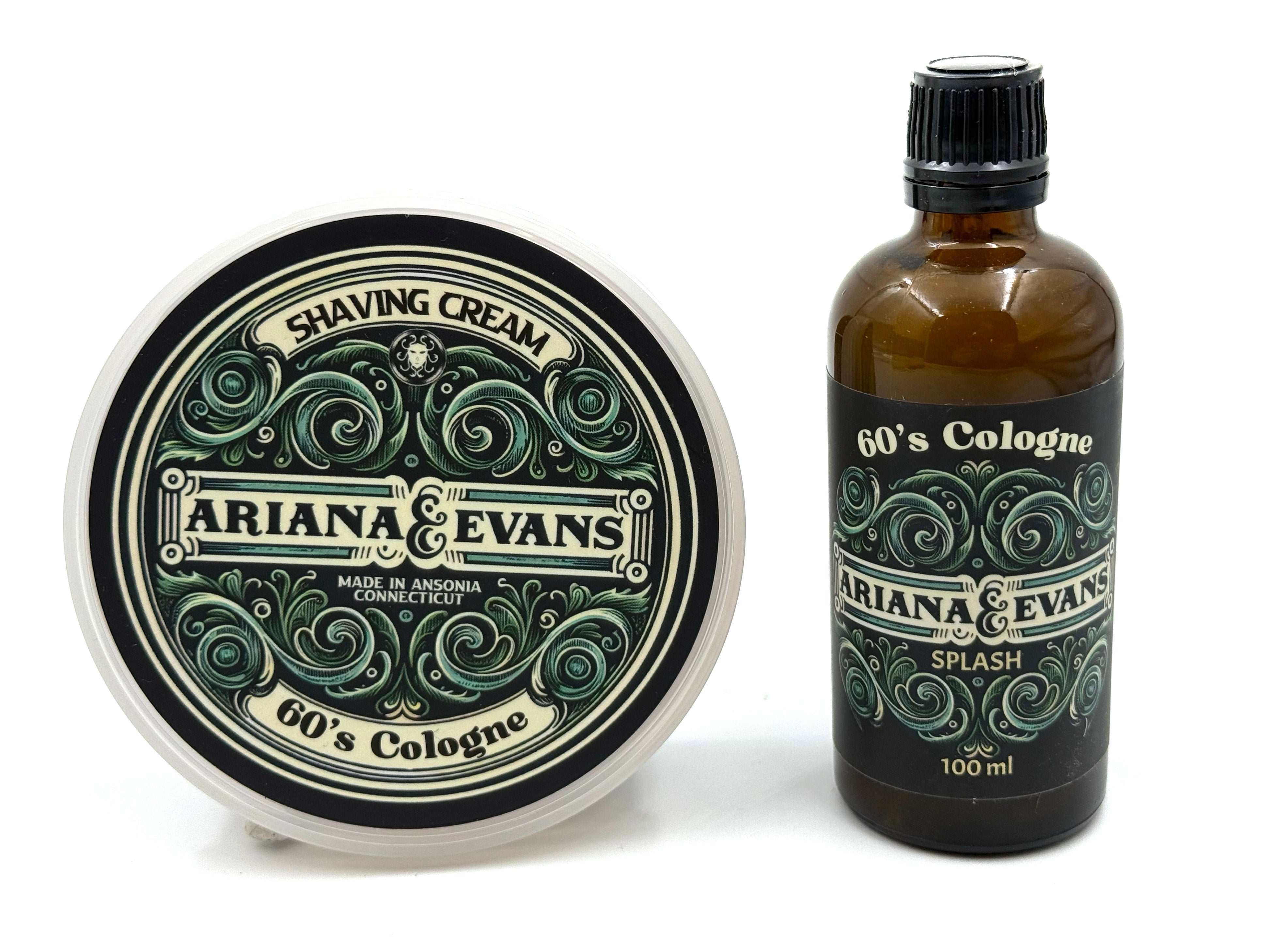 Ariana & Evans - 60s Cologne Shaving Soap and Aftershave Splash