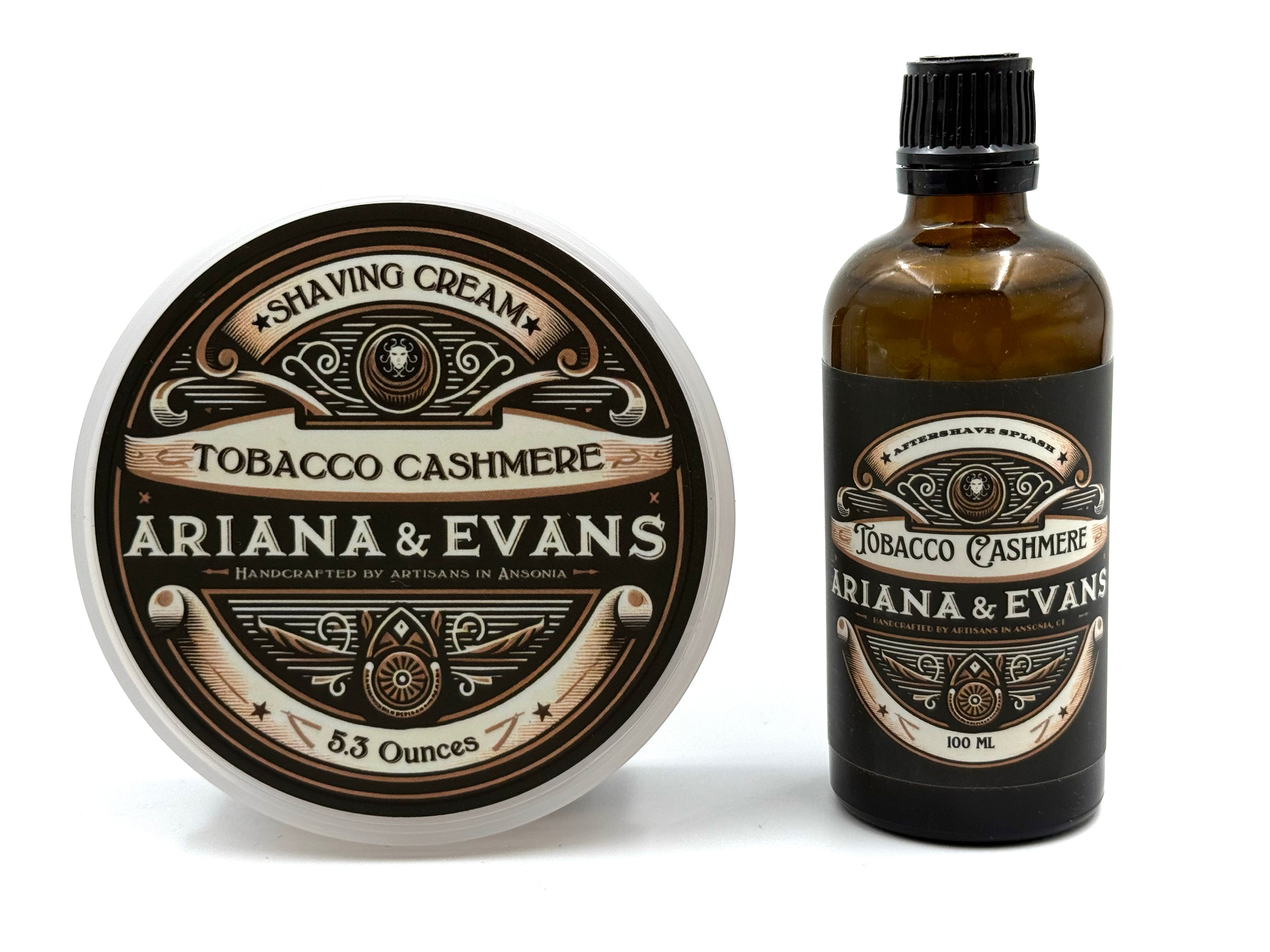 Ariana & Evans - Tobacco & Cashmere Shaving Soap and Aftershave Splash