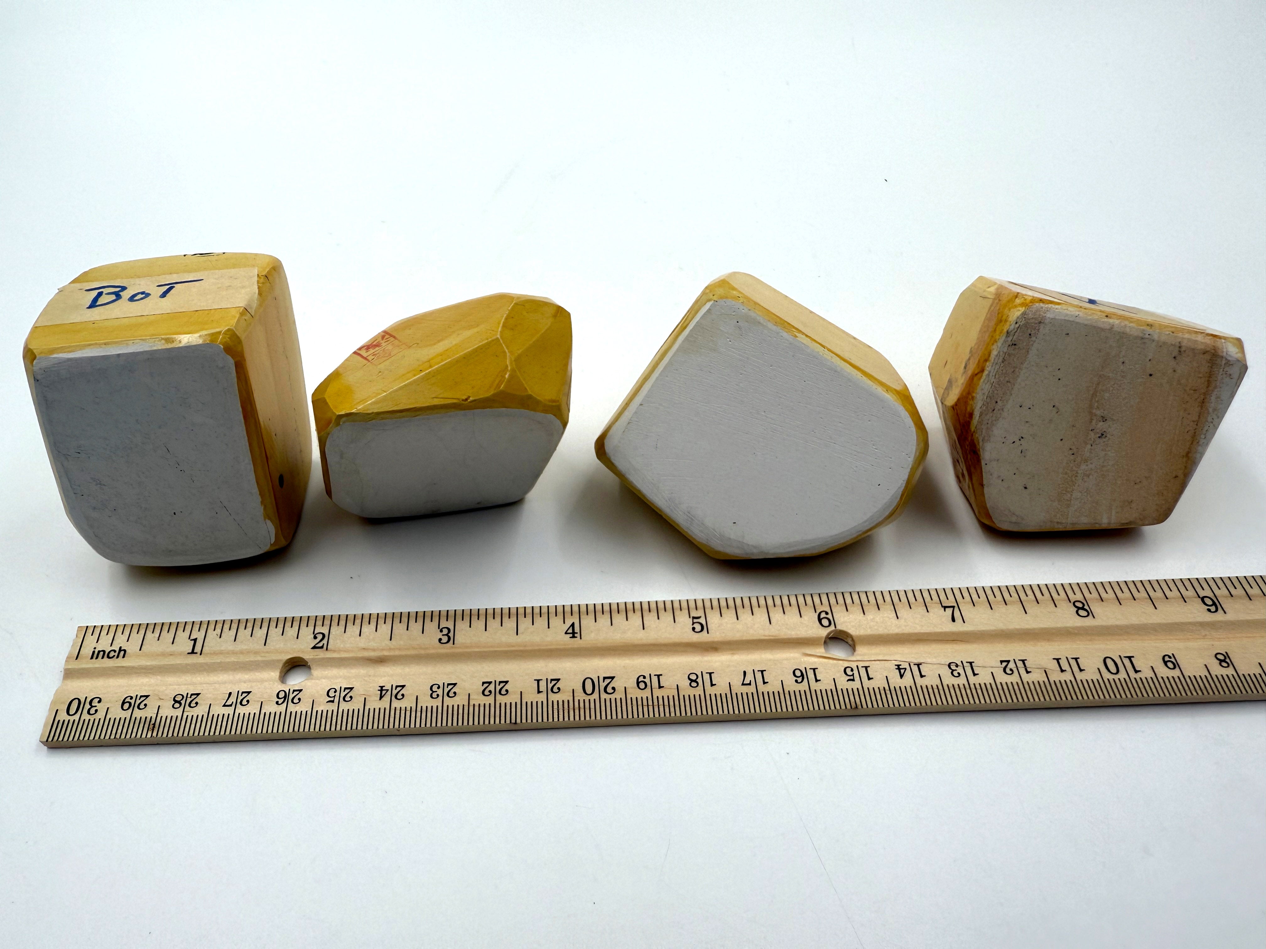 Mikawa Nagura Set - Asano Stamped Botan, Tenjou, Mejiro & Koma Japanese Natural Stones