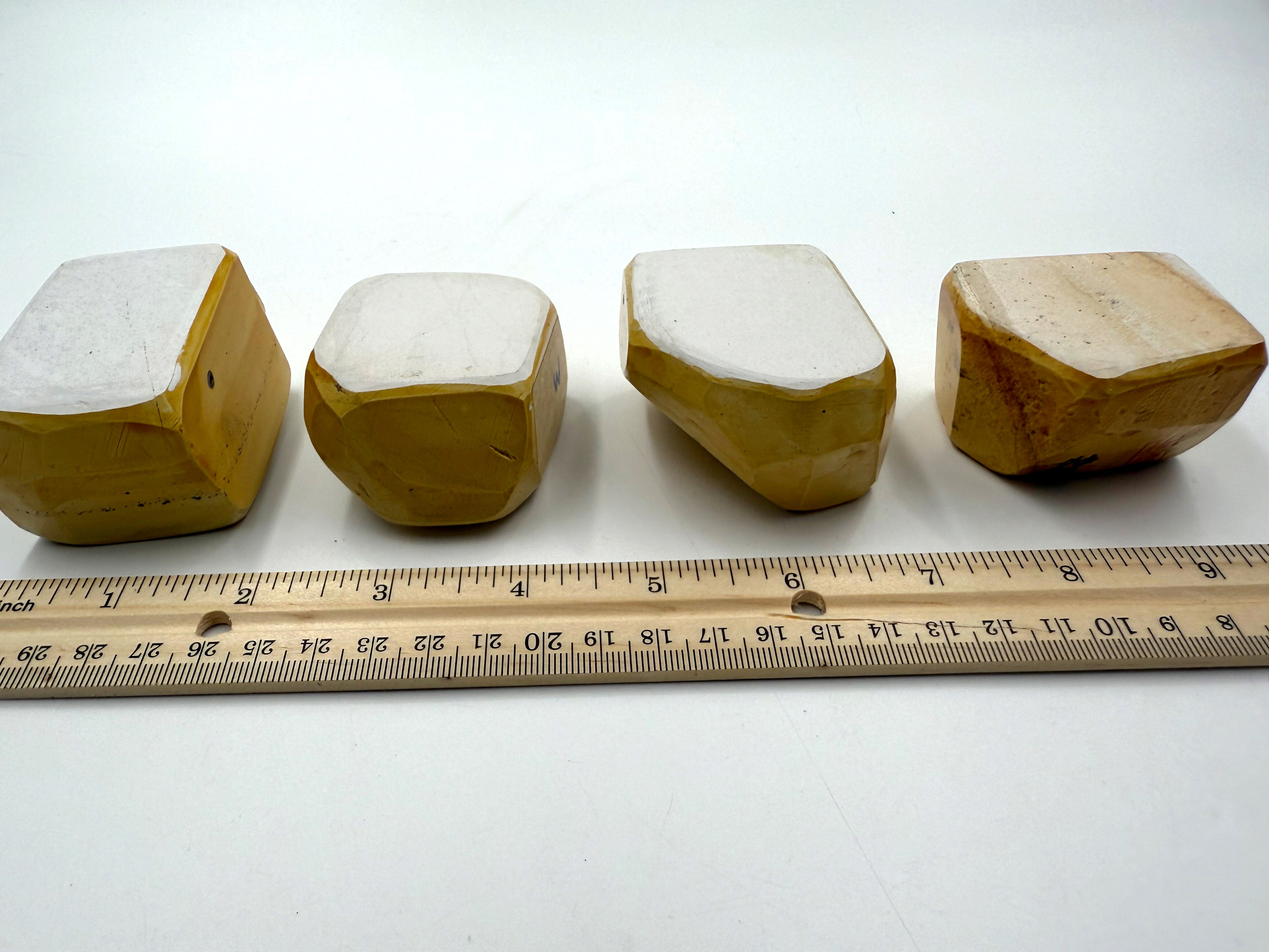 Mikawa Nagura Set - Asano Stamped Botan, Tenjou, Mejiro & Koma Japanese Natural Stones